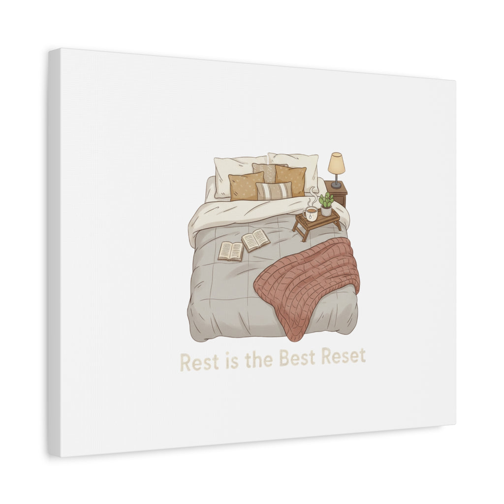 Rest is the Best Reset Canvas | sleepy humor, restful vibes