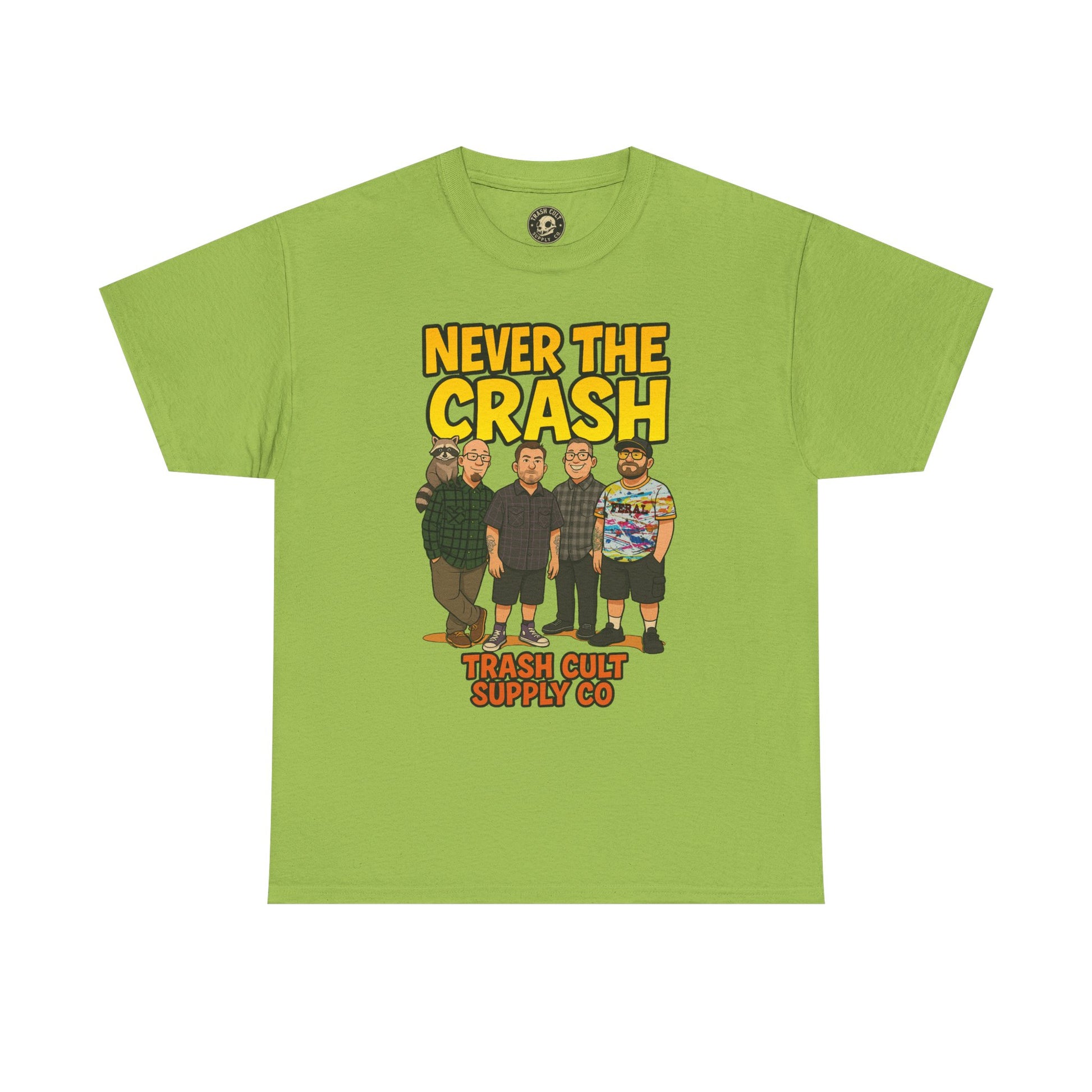 Never The Crash Band Shirt – Bold Graffiti Logo Tee - EXCLUSIVE | Gildan 5000