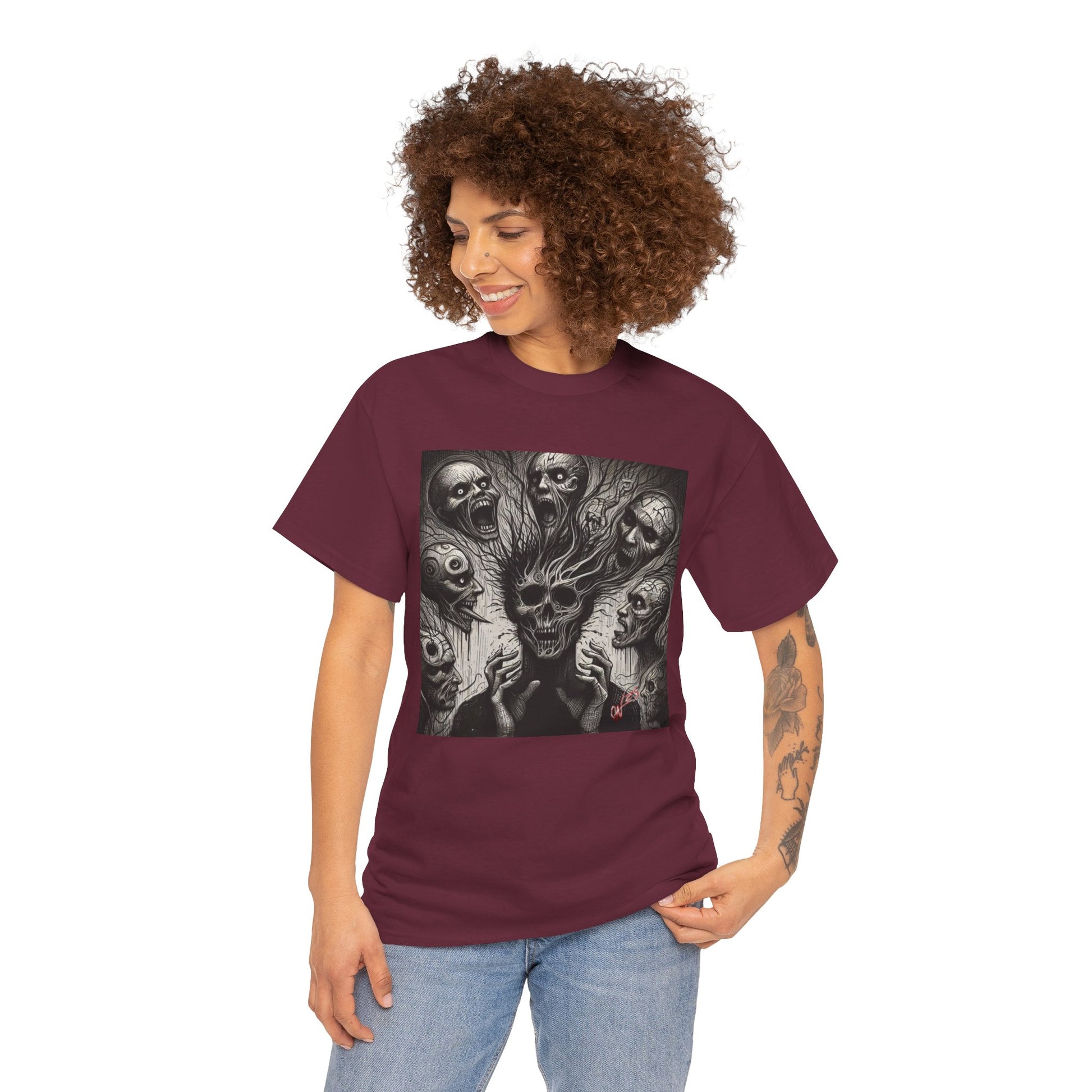 Xian Allen x Trash Cult Shirt – “Voices in the Void” | Horror Skull Scream T-Shirt