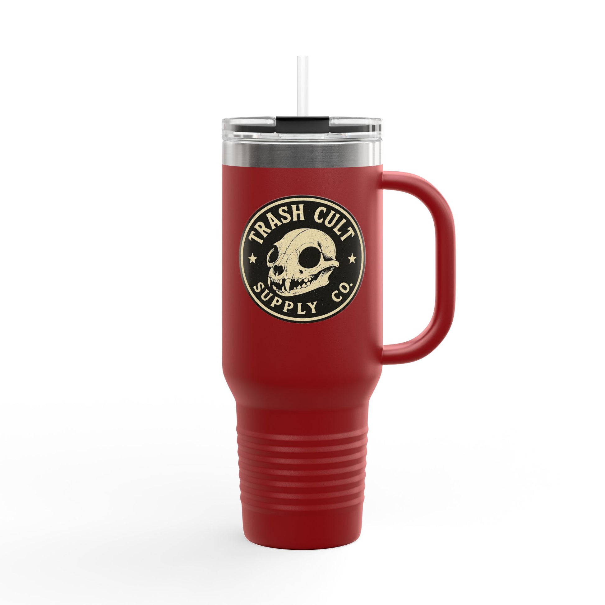 40oz Insulated Travel Mug with Handle – Leak-Proof Stainless Steel Tumbler for Hot & Cold Drinks | Trash Cult / FERAL Edition