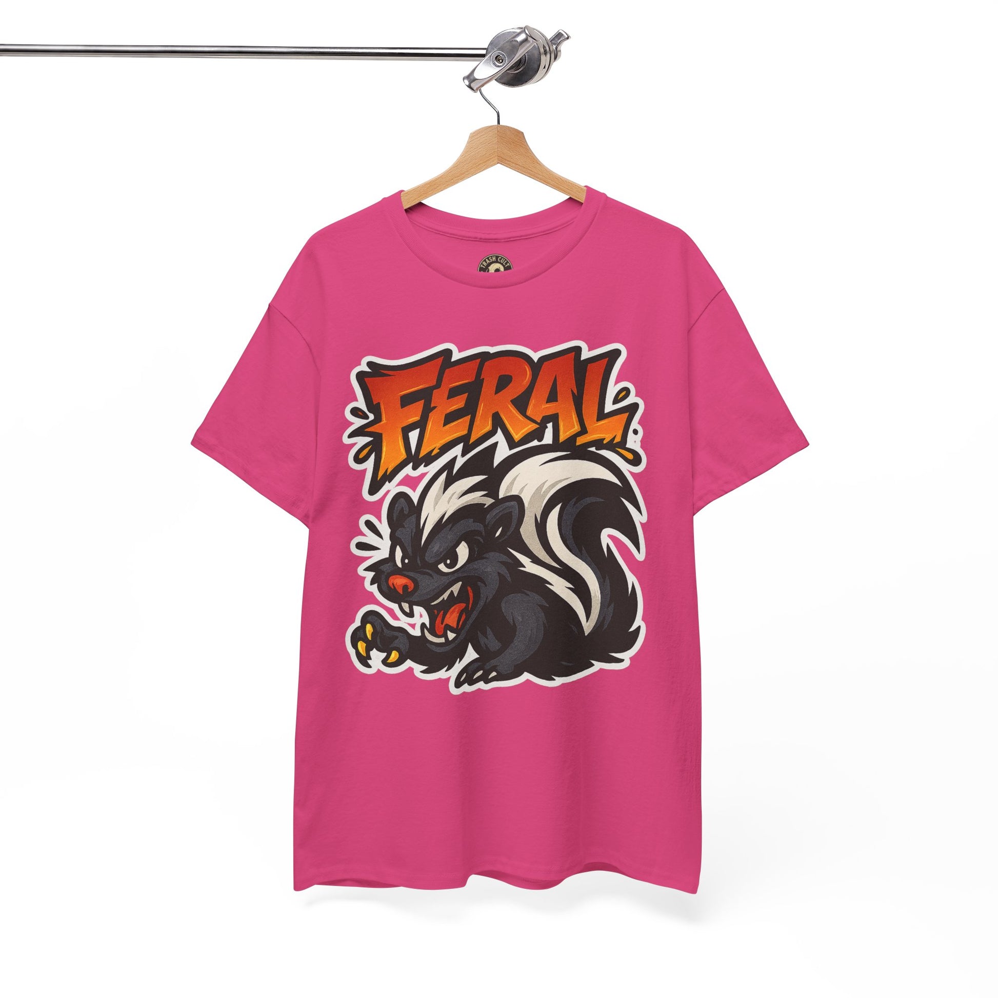 Feral  Skunk Graphic Tee, Cool T-Shirt, Streetwear Style, Unique Gift, Animal Lover Apparel, Fun Casual Wear