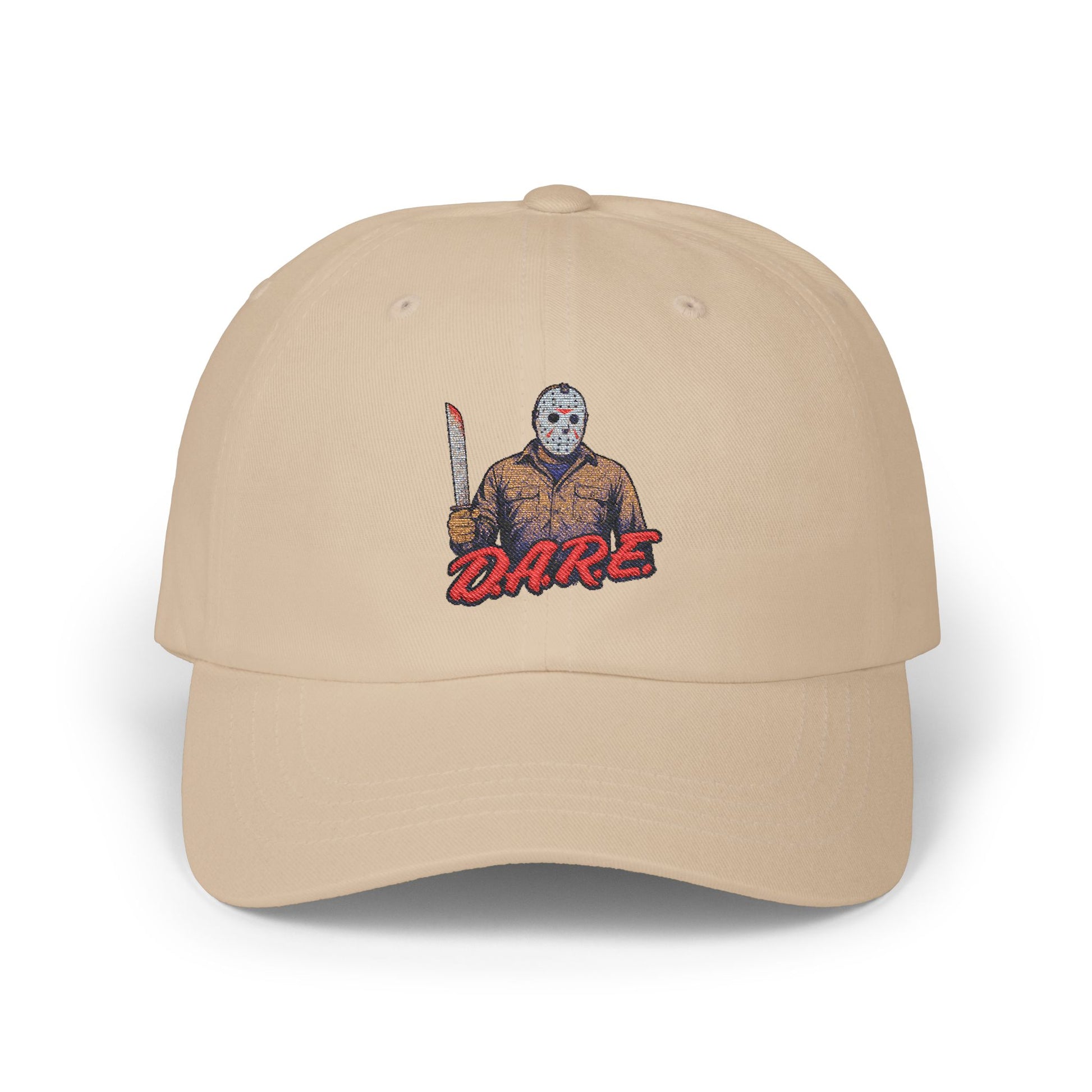 Jason Voorhees D.A.R.E. Parody Dad Hat – 80s Horror Meme Printed Cap