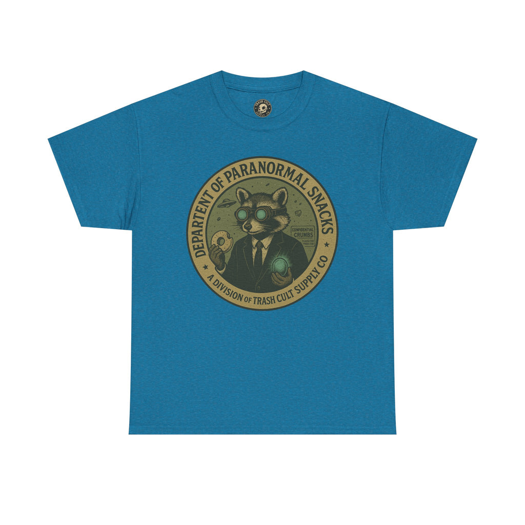 Department of Paranormal Snacks Shirt – Trash Cult Supply Co – Vintage Cryptid Division Tee – Gildan 5000