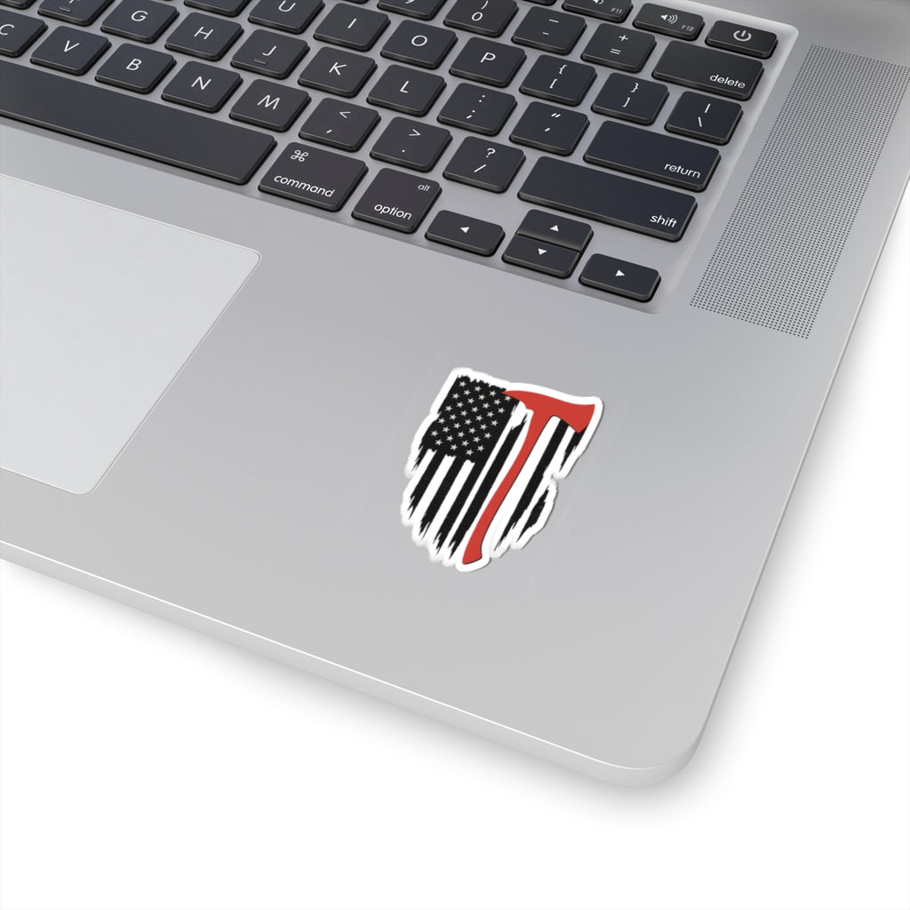Patriotic Axe Kiss-Cut Stickers - Perfect for Mugs, Laptops, Gift Wrap, Scrapbooks, Outdoor Enthusiasts, Freedom Celebrations