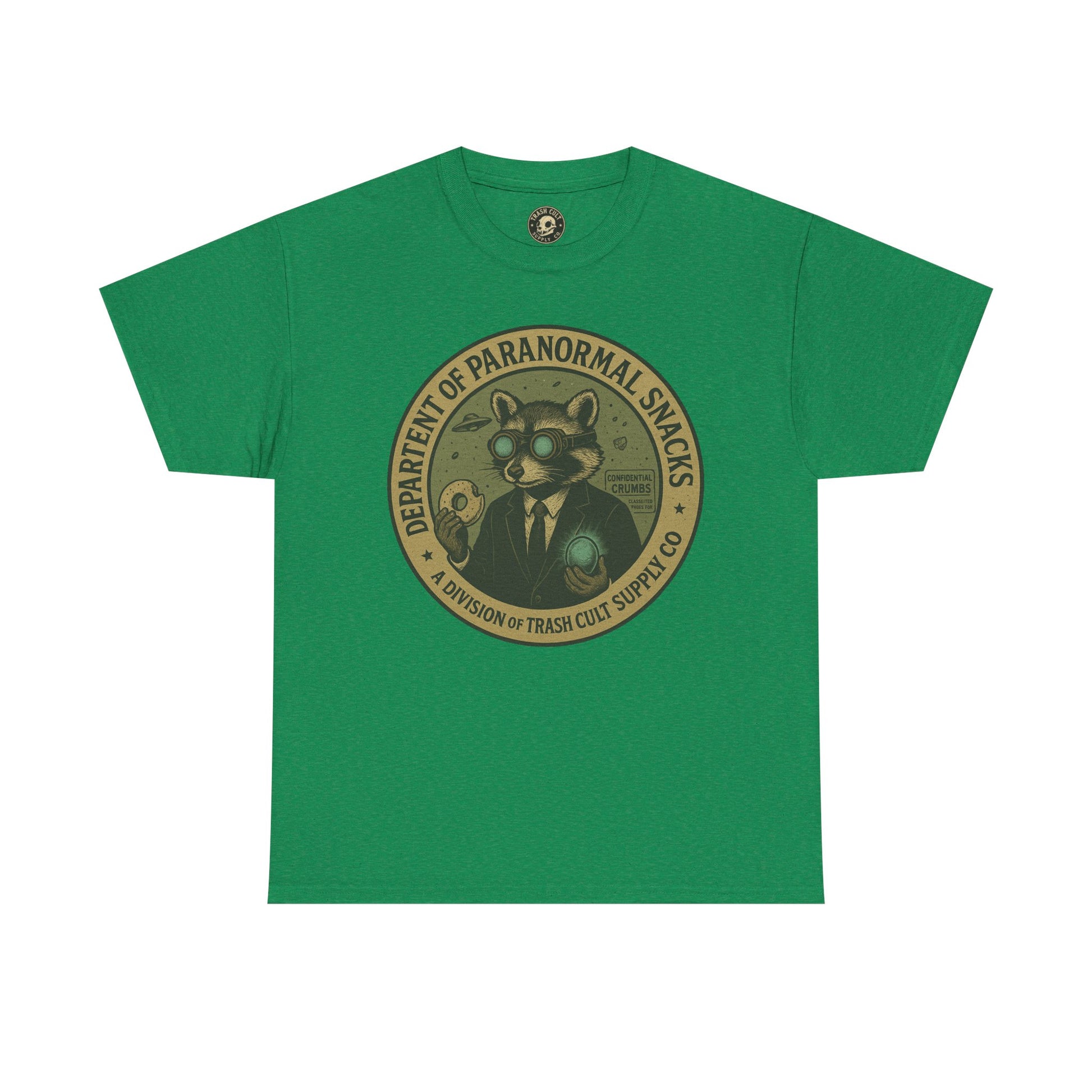 Department of Paranormal Snacks Shirt – Trash Cult Supply Co – Vintage Cryptid Division Tee – Gildan 5000