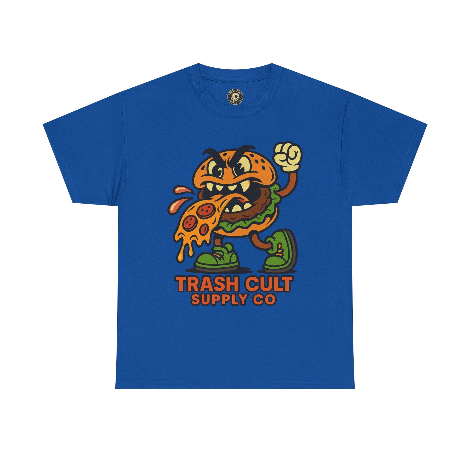 Angry Burger Pizza Spitter Tee – Trash Cult Supply Co | Gildan 5000 Shirt