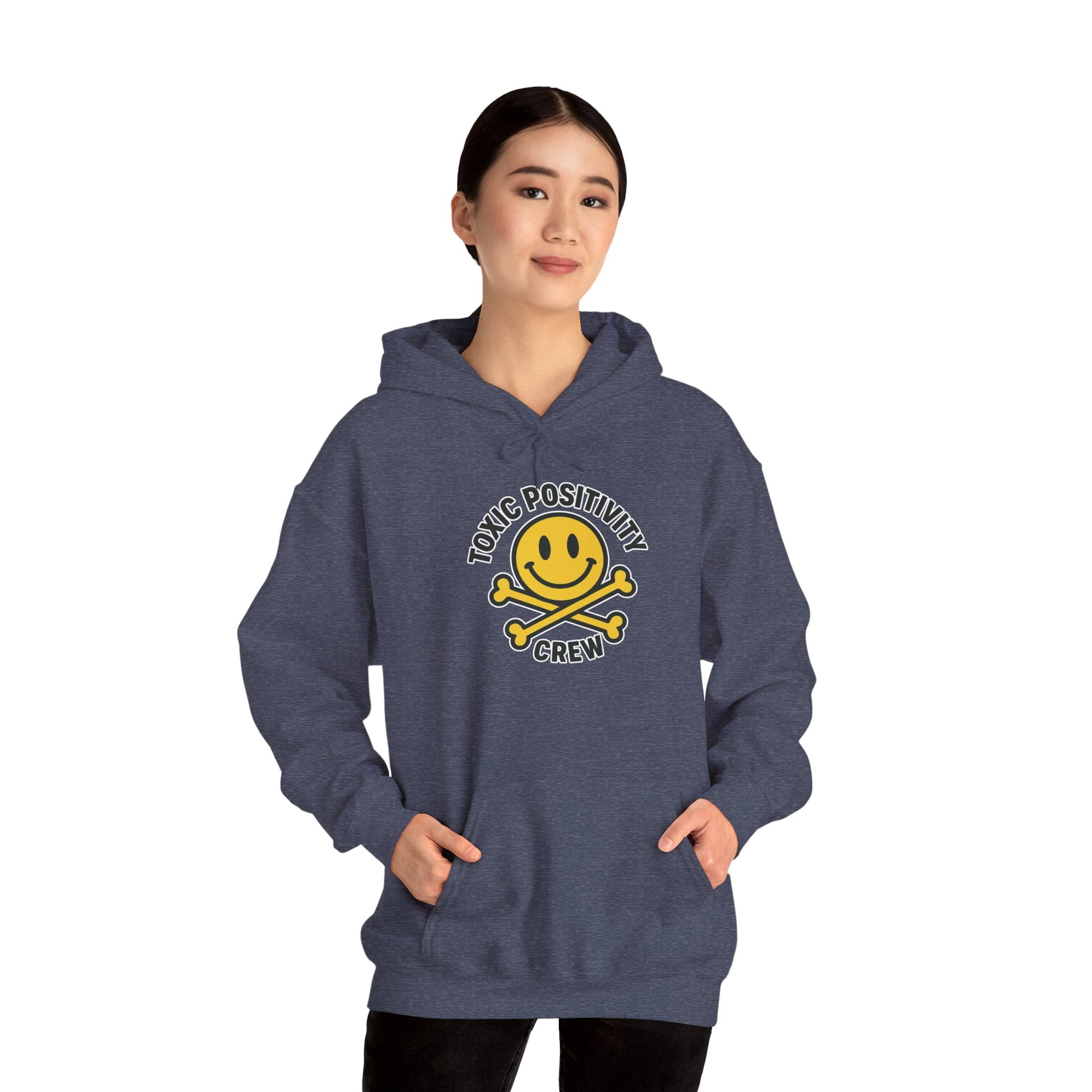 Toxic Positivity Hoodie | Unisex Hooded Sweatshirt | Comfortable Casual Wear, Gift for Friends, Positive Vibes, Streetwear Style