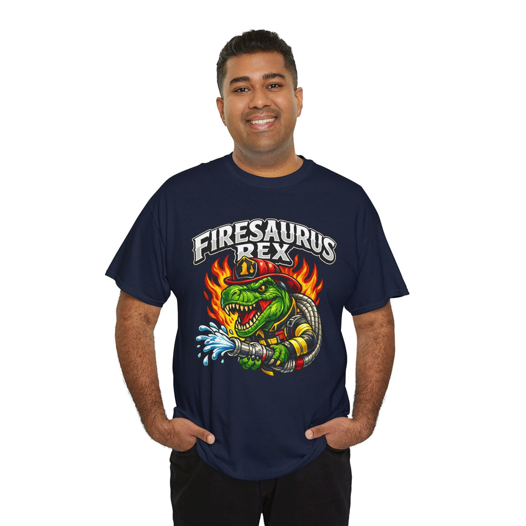 Firesaurus Rex T-Shirt — Funny Firefighter Dinosaur Tee