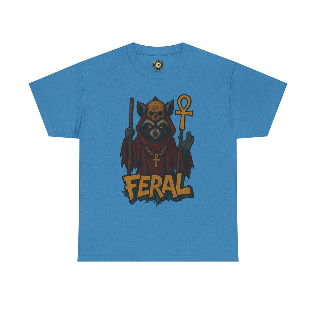 FERAL Raccoon Cult Leader Shirt – Graffiti Style Streetwear Tee | Bold Trashcore Design on Gildan 5000