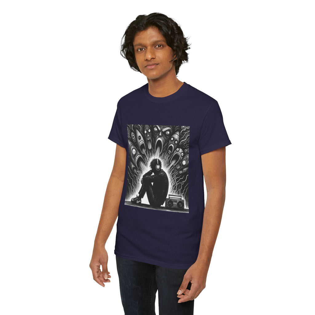 Xian Allen x Trash Cult Shirt – “Turn It Up Louder” | Screaming Chaos Headphones Tee