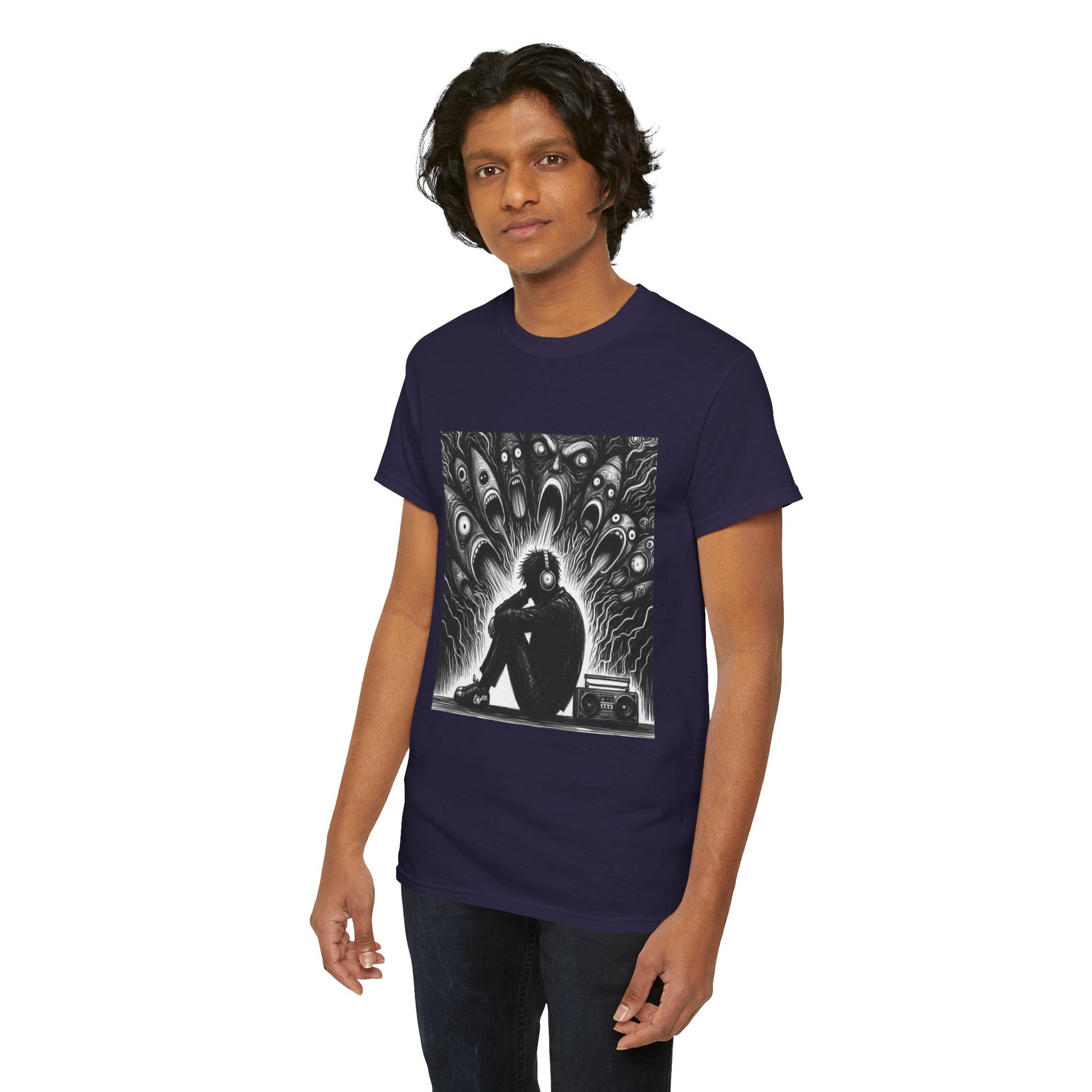 Xian Allen x Trash Cult Shirt – “Turn It Up Louder” | Screaming Chaos Headphones Tee
