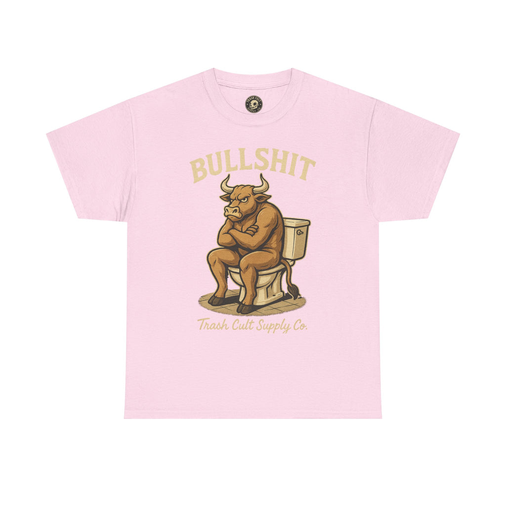 “BULLSHIT” Angry Bull Toilet Tee – Trash Cult Supply Co. | Gildan 5000 T-Shirt