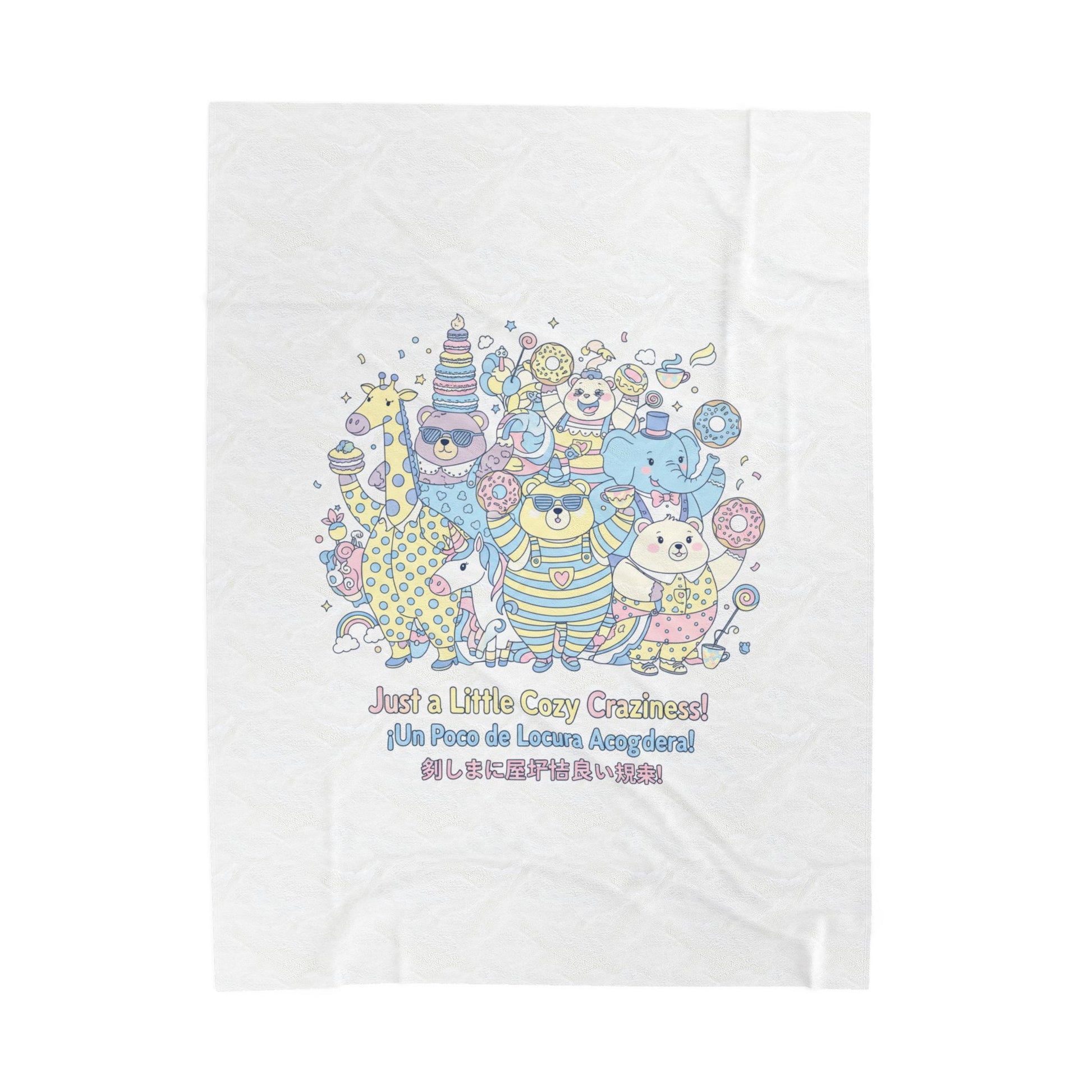 Cozy Cute Chaos Velveteen Plush Blanket | mildly unhinged, whimsical weird