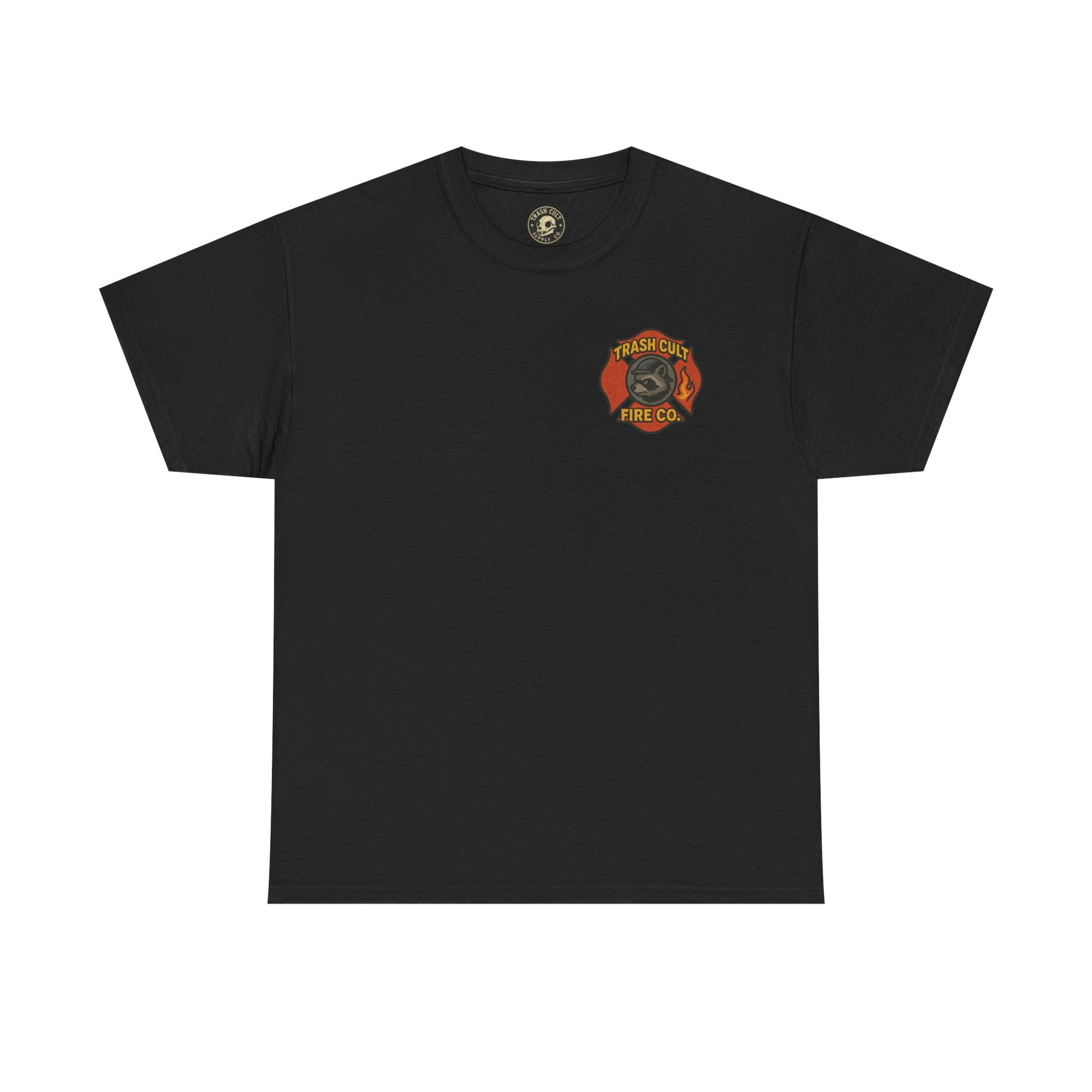 Trash Cult Fire Co. Unisex Tee - Quirky Raccoon Design, Fun Gift, Casual Wear, Firefighter Humor, Unique Apparel