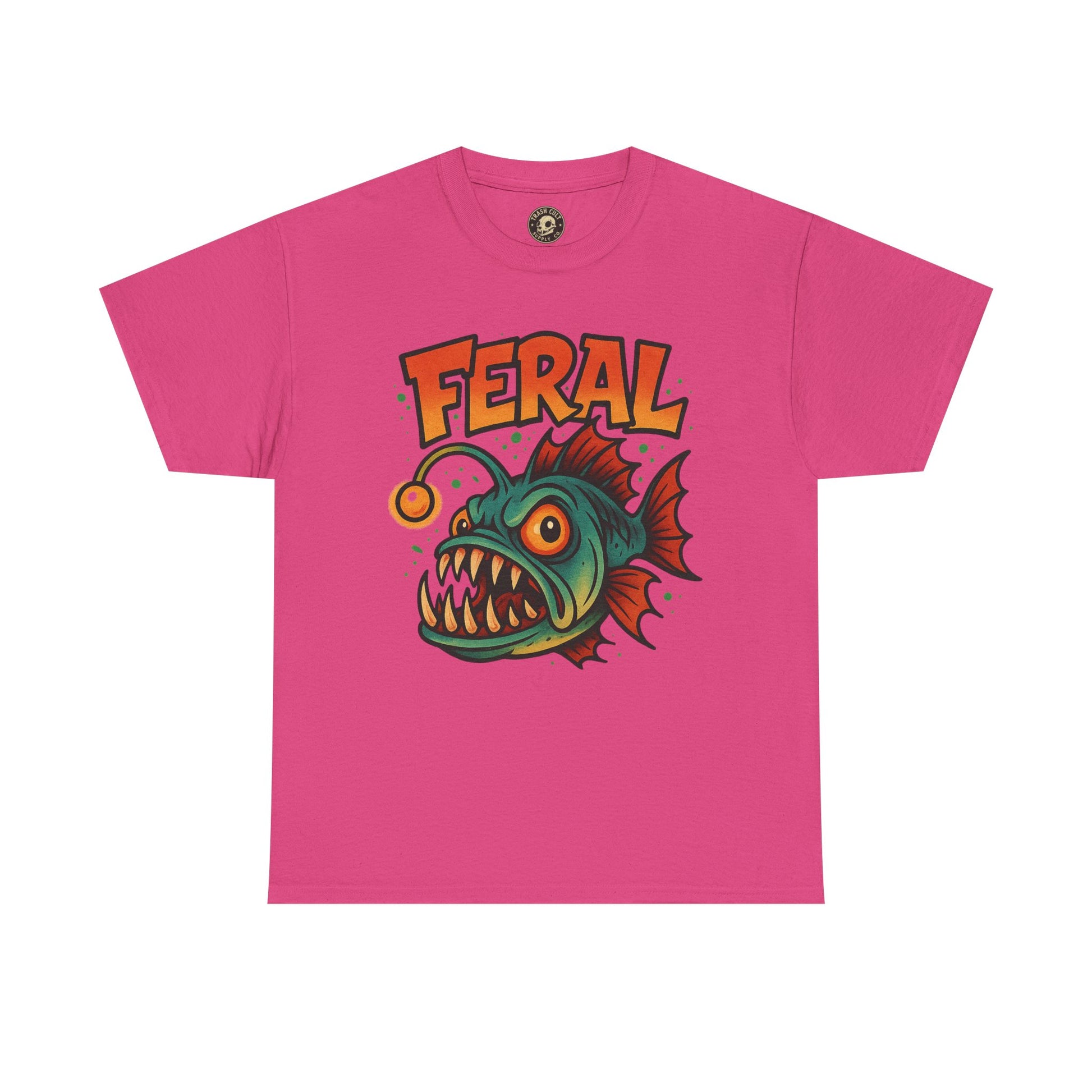 Feral Graphic Tee, Unisex Heavy Cotton Shirt, Edgy Apparel for Art Lovers, Perfect for Gifts and Casual Wear, Streetwear Fashion
