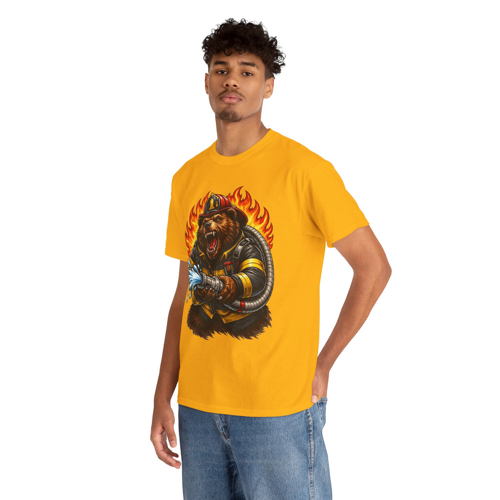 Firefighter Bear T-Shirt – Brave Fireman Graphic Tee