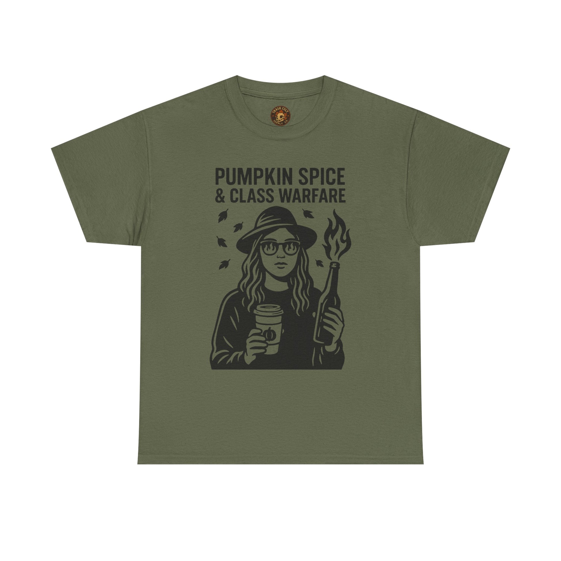 Pumpkin Spice & Class Warfare Shirt – Fall Riot Girl Graphic Tee – Fall of Humanity Collection – Trash Cult Supply Co.