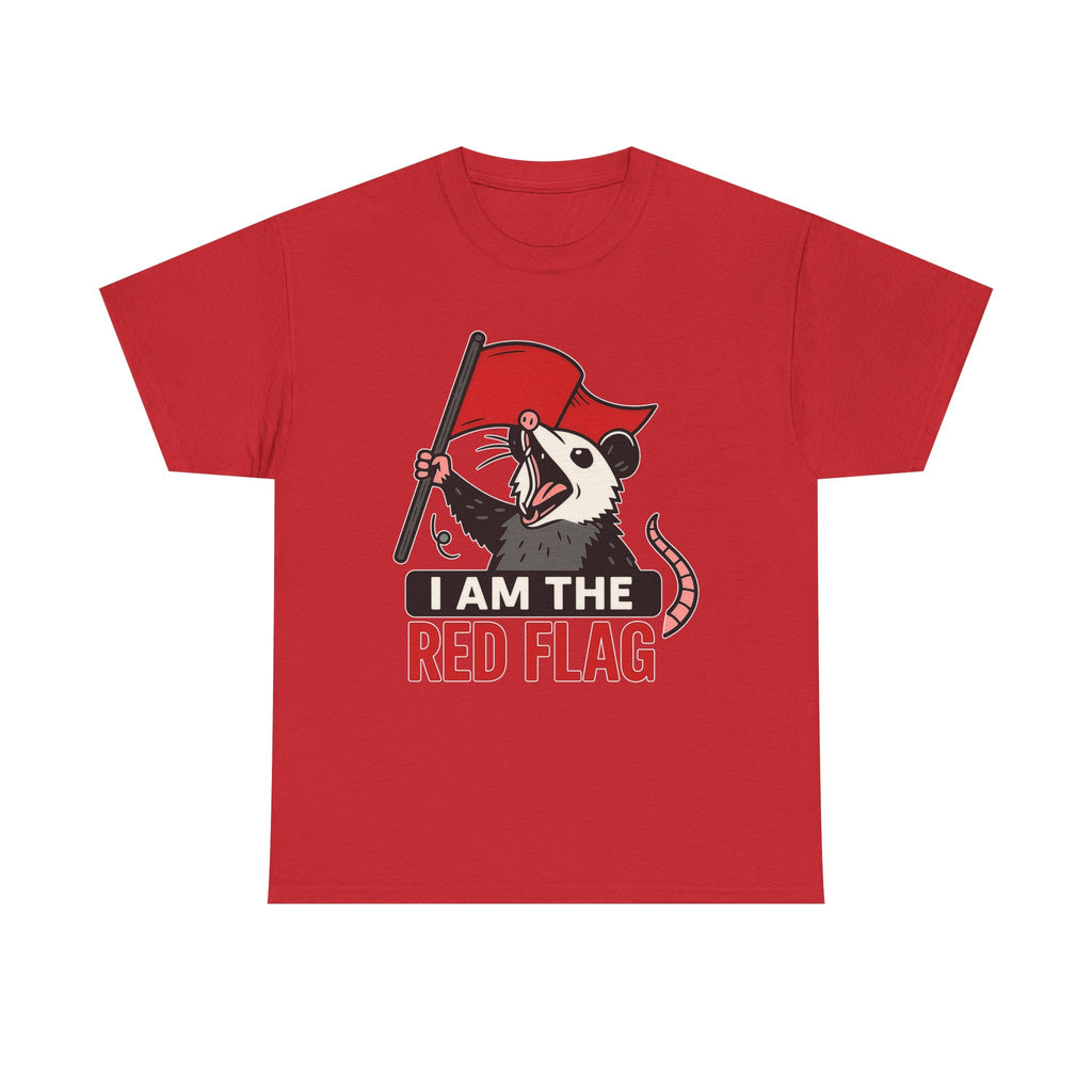 T-Shirt — "I Am The Red Flag" Possum Graphic Tee