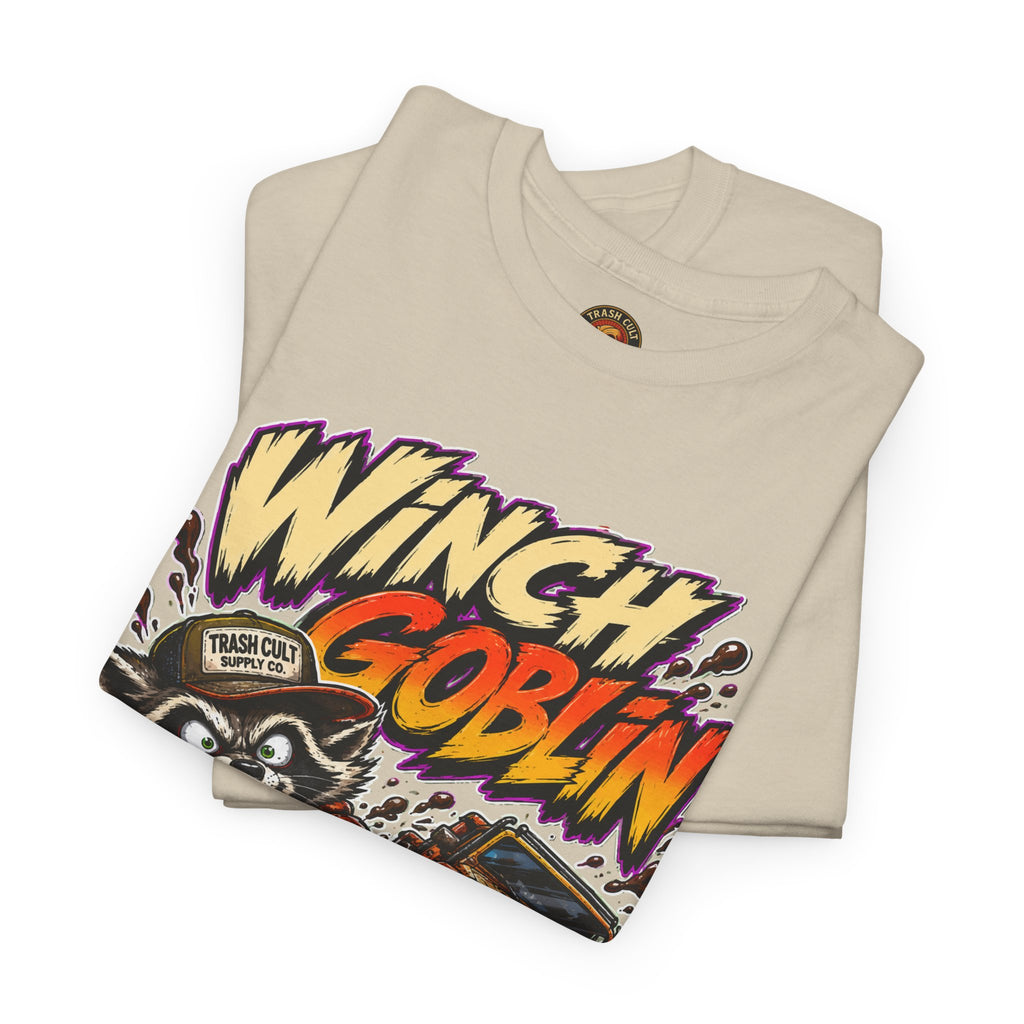 Winch Goblin Tee — Vintage Tow Truck Mechanic Graphic Shirt