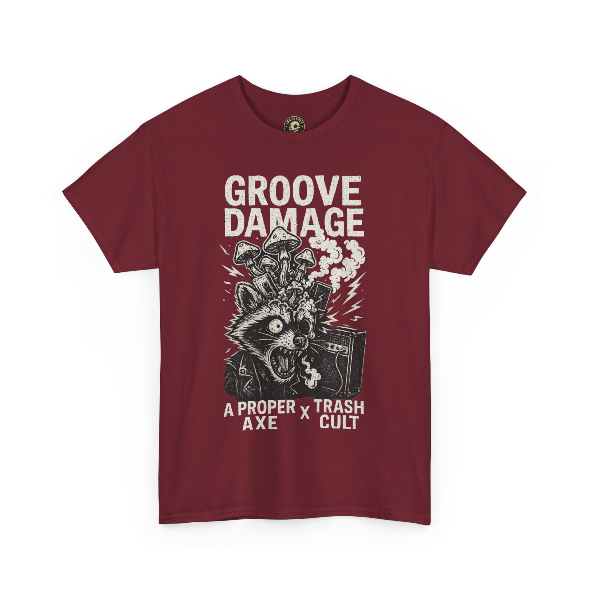 Groove Damage T-Shirt – A Proper Axe x Trash Cult Collab – Stoner Groove Punk Shirt