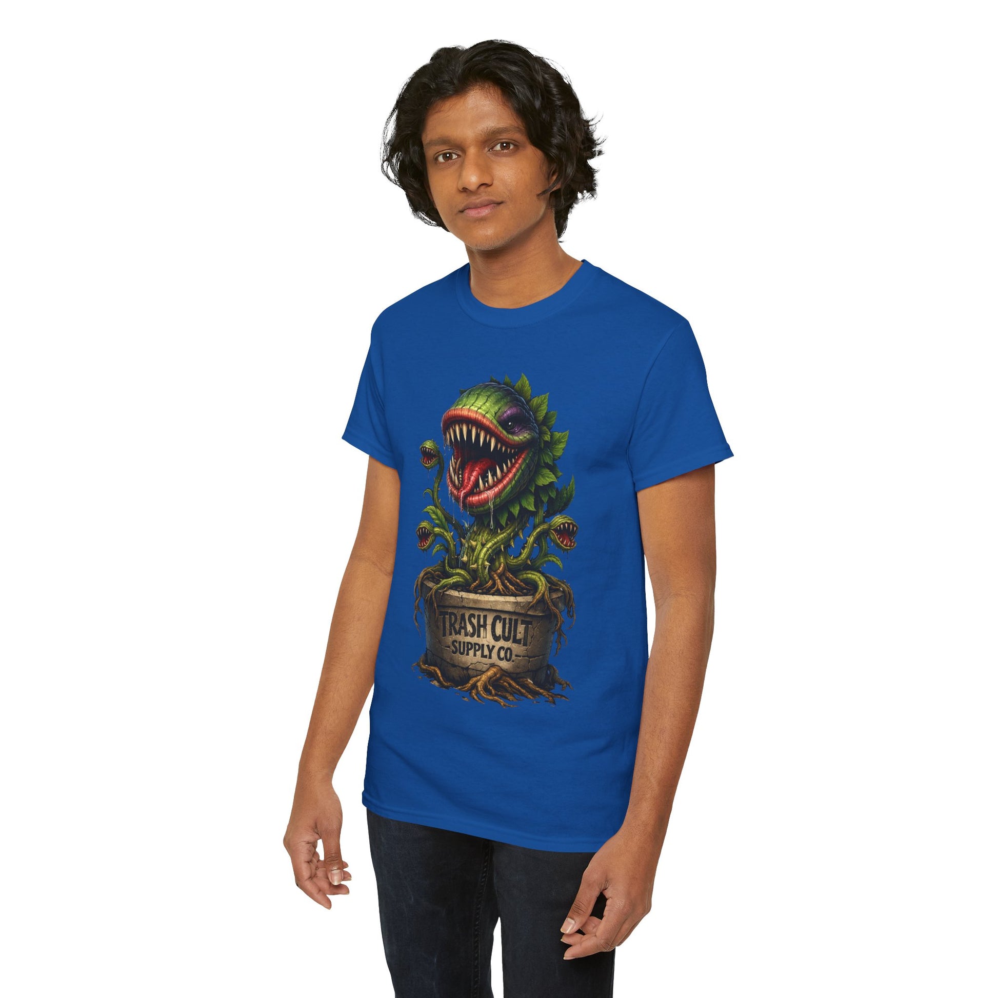 Carnivorous Plant Graphic Tee — "Trash Cult Supply Co." Potted Monster Shirt