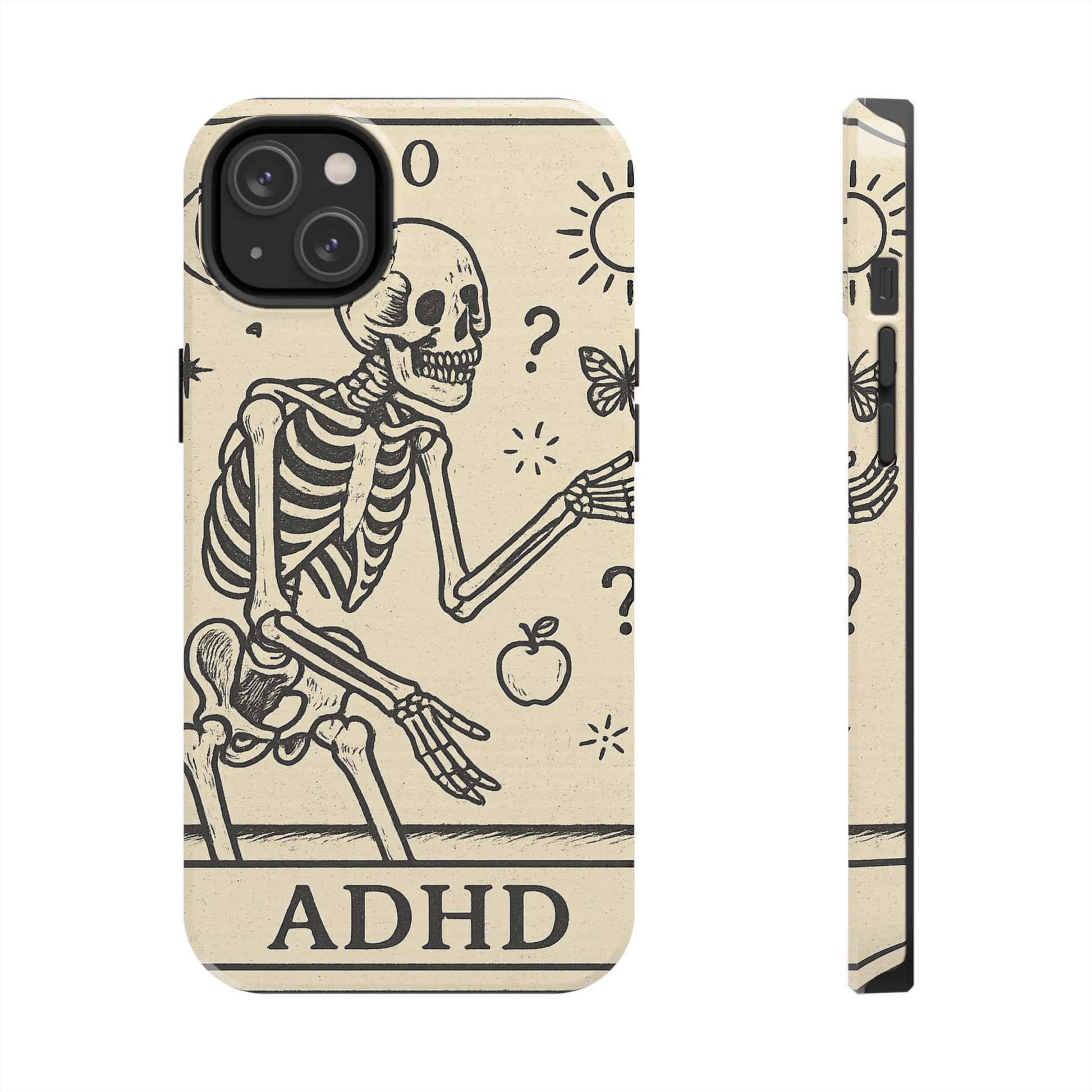 Skeleton ADHD Phone Cases, Unique Phone Cover, Funny ADHD Gift, Quirky Skeleton Design, Cool Accessories for Everyone