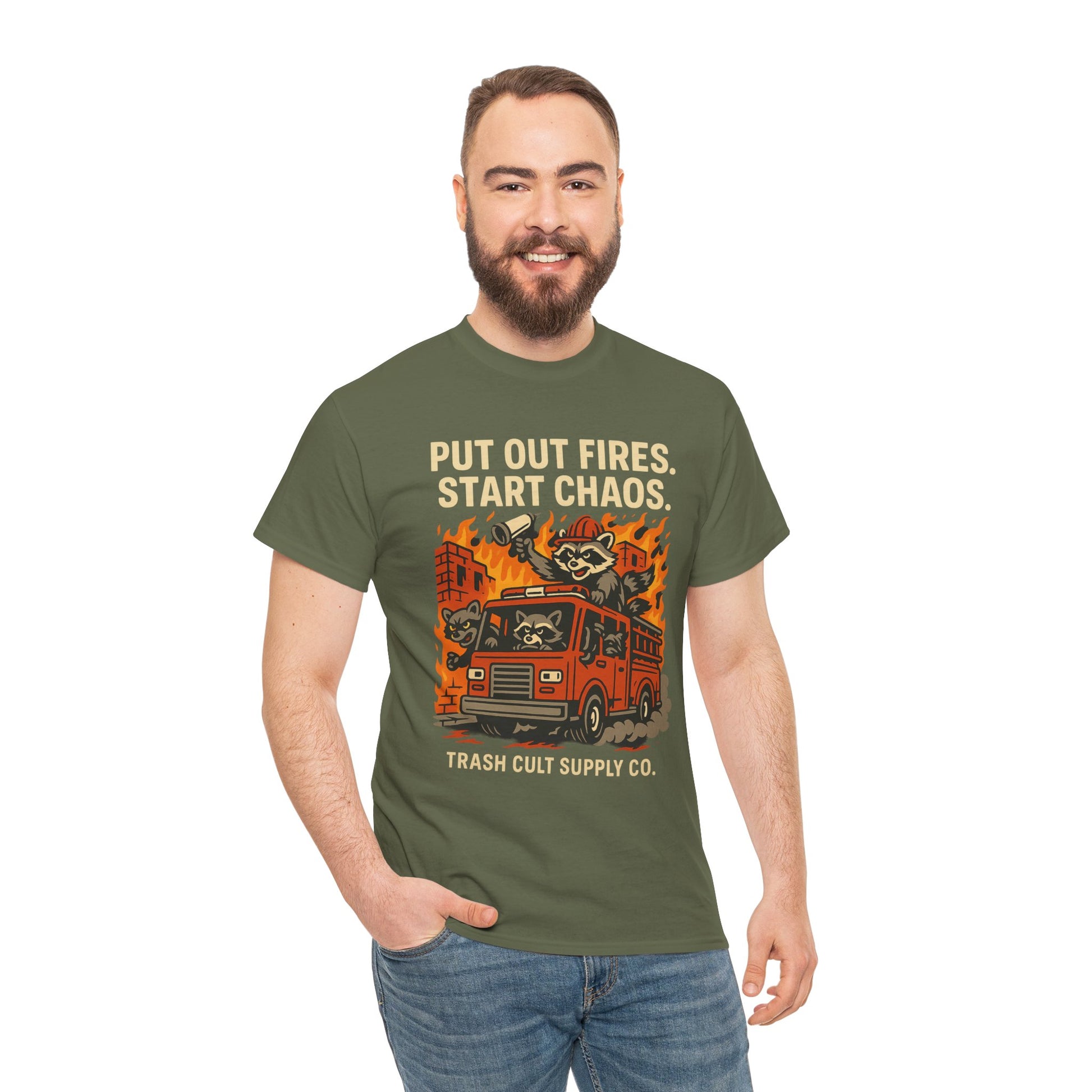 Put Out Fires Start Chaos Unisex Heavy Cotton Tee | Funny Firefighter Shirt | Casual Wear | Gift for Firefighter Lovers, Firefighter [...]
