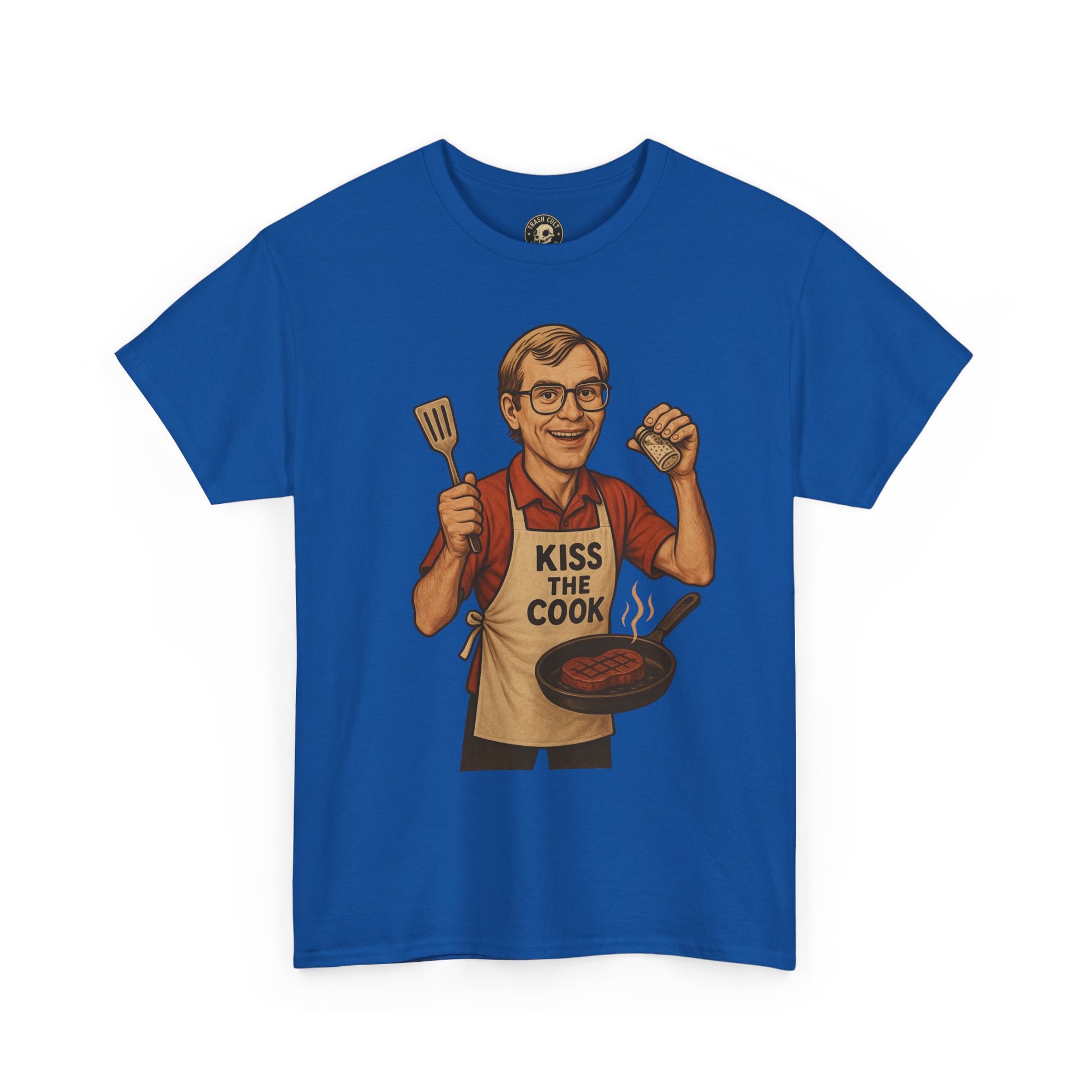 Kiss the Cook Dark Humor Chef Shirt – Creepy Retro Kitchen Parody