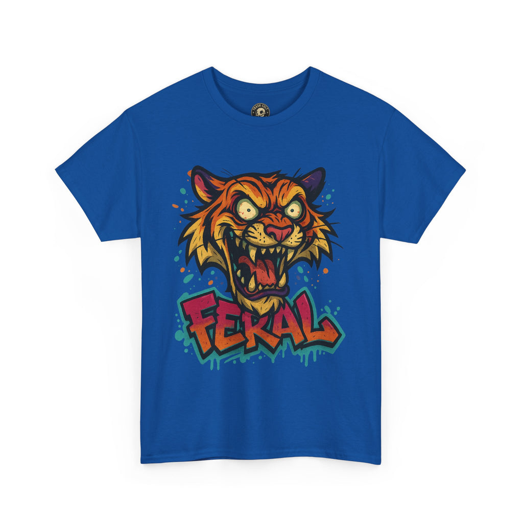 Feral Tiger Graphic Tee, Custom Artwork Shirt, Vintage Style T-Shirt, Casual Wear, Unique Gift for Animal Lovers