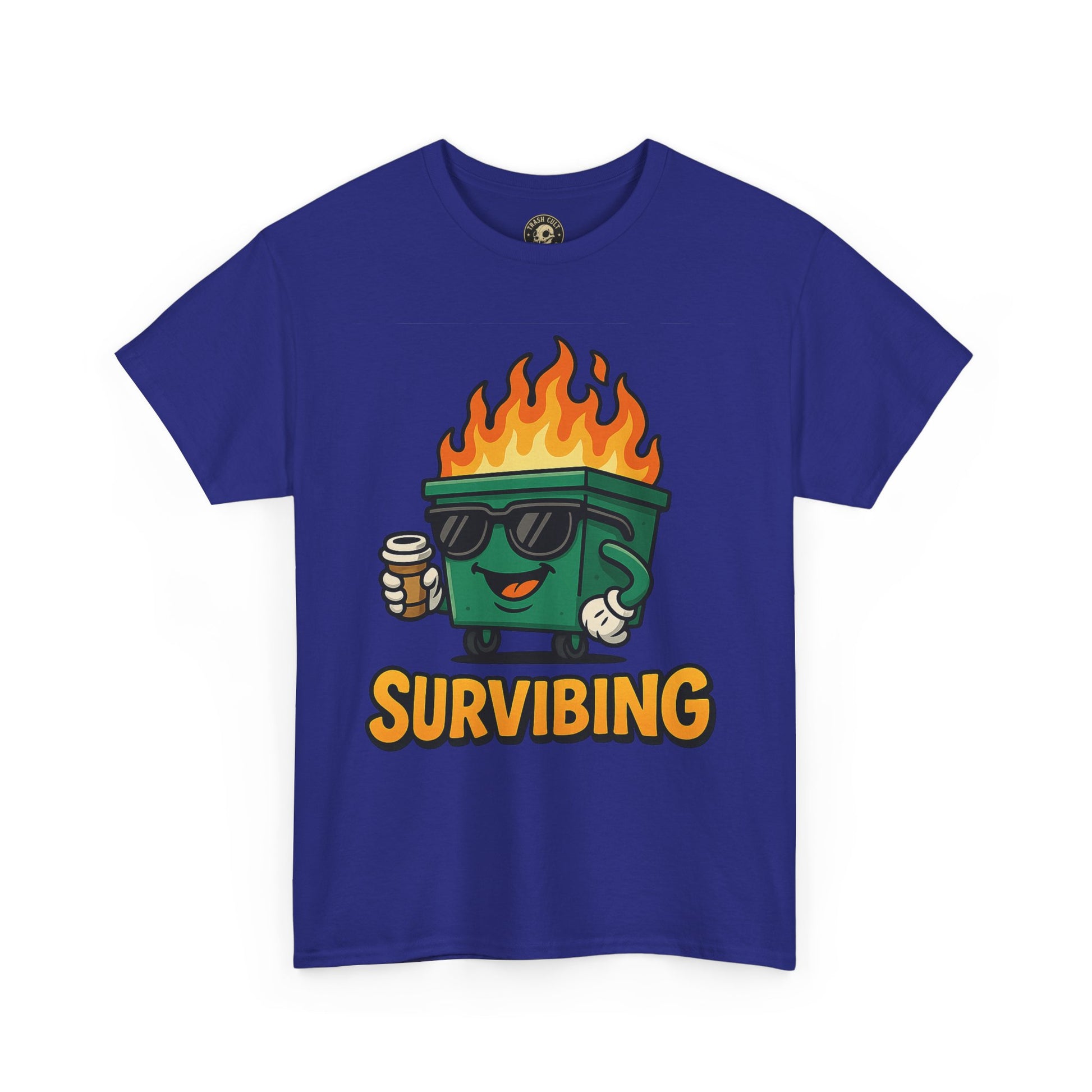 Surviving Coffee Vibes Unisex Heavy Cotton Tee, Perfect for Coffee Lovers, Funny Gift for Friends, Casual Wear, Everyday Mood T-Shirt