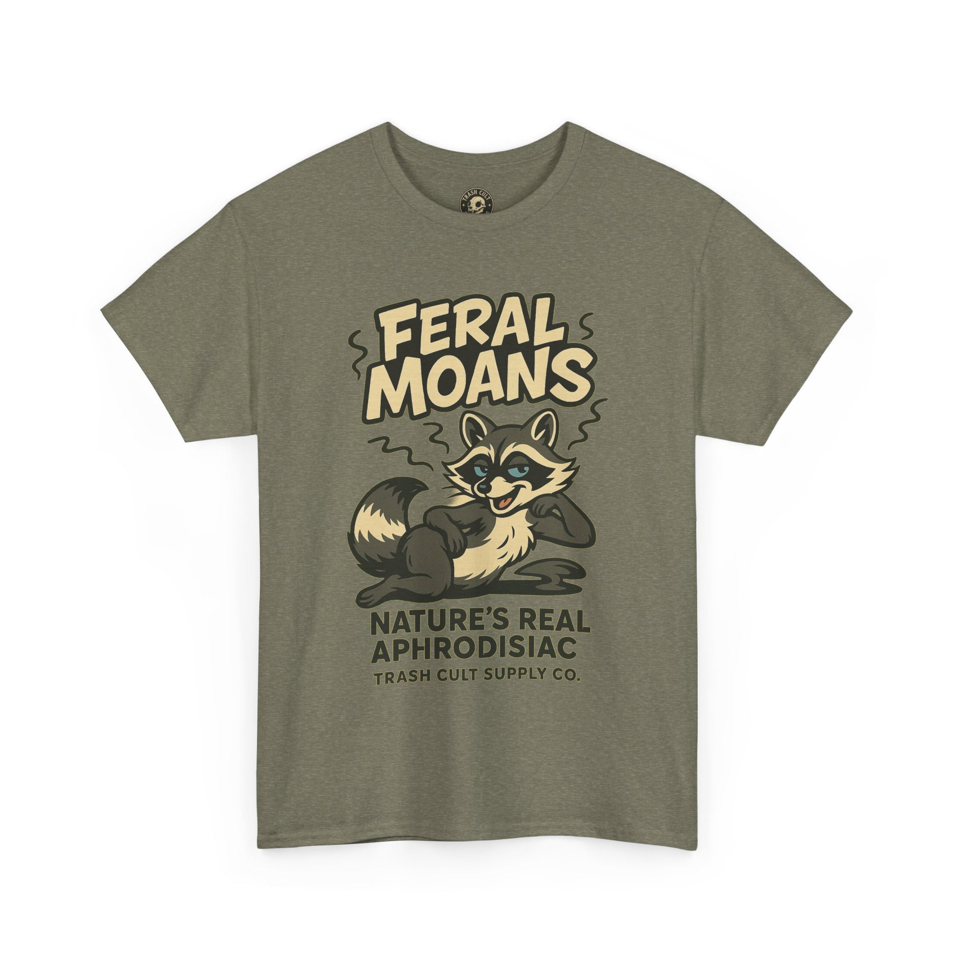 Feral Moans Unisex Heavy Cotton Tee, Funny Graphic Tee, Animal Lover Shirt, Casual Wear, Gift for Nature Enthusiasts