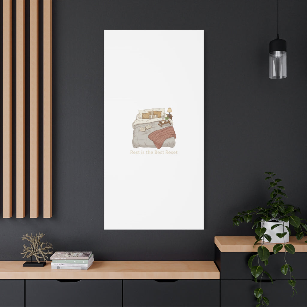 Rest is the Best Reset Canvas | sleepy humor, restful vibes