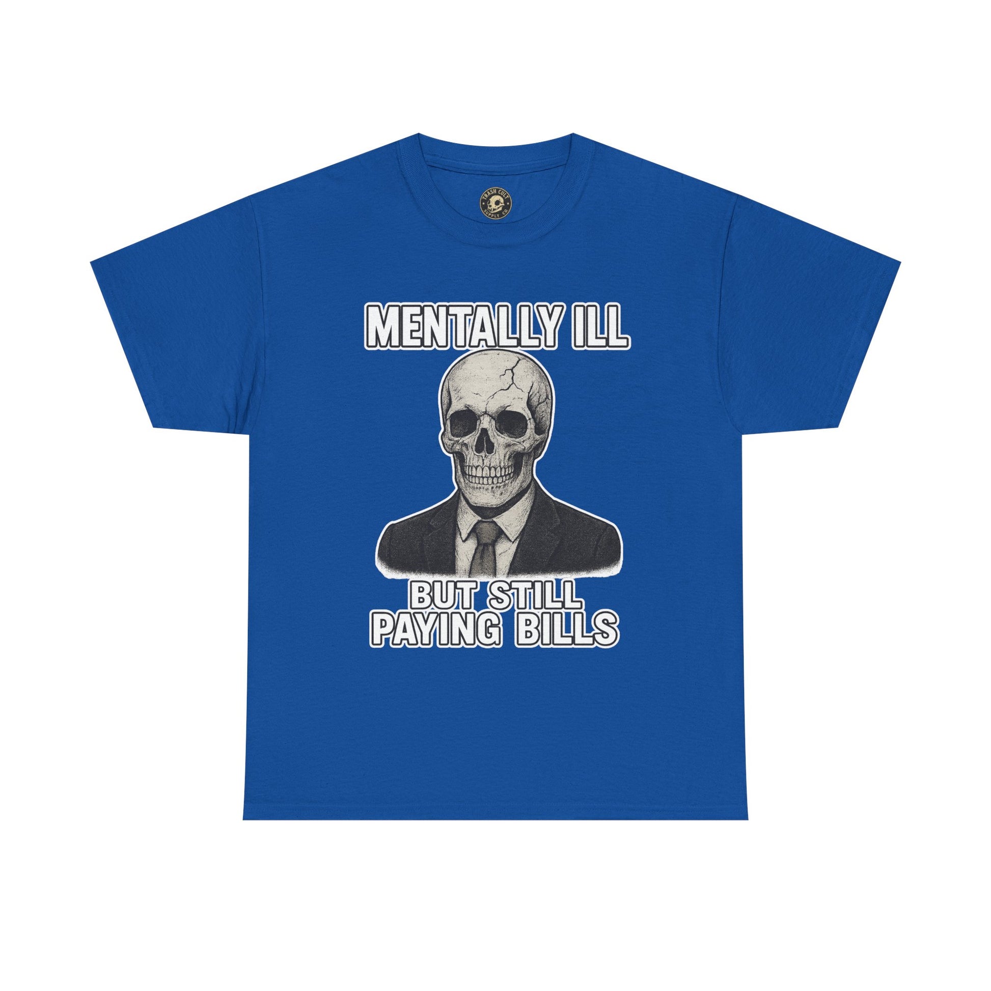 Mental Health Awareness Tee, Unisex Skull Shirt, Funny Graphic Tee, Quirky Casual Wear, Gifts for Friends, Halloween Apparel