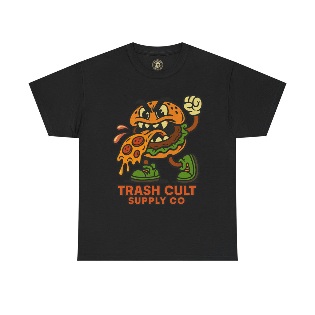 Angry Burger Pizza Spitter Tee – Trash Cult Supply Co | Gildan 5000 Shirt