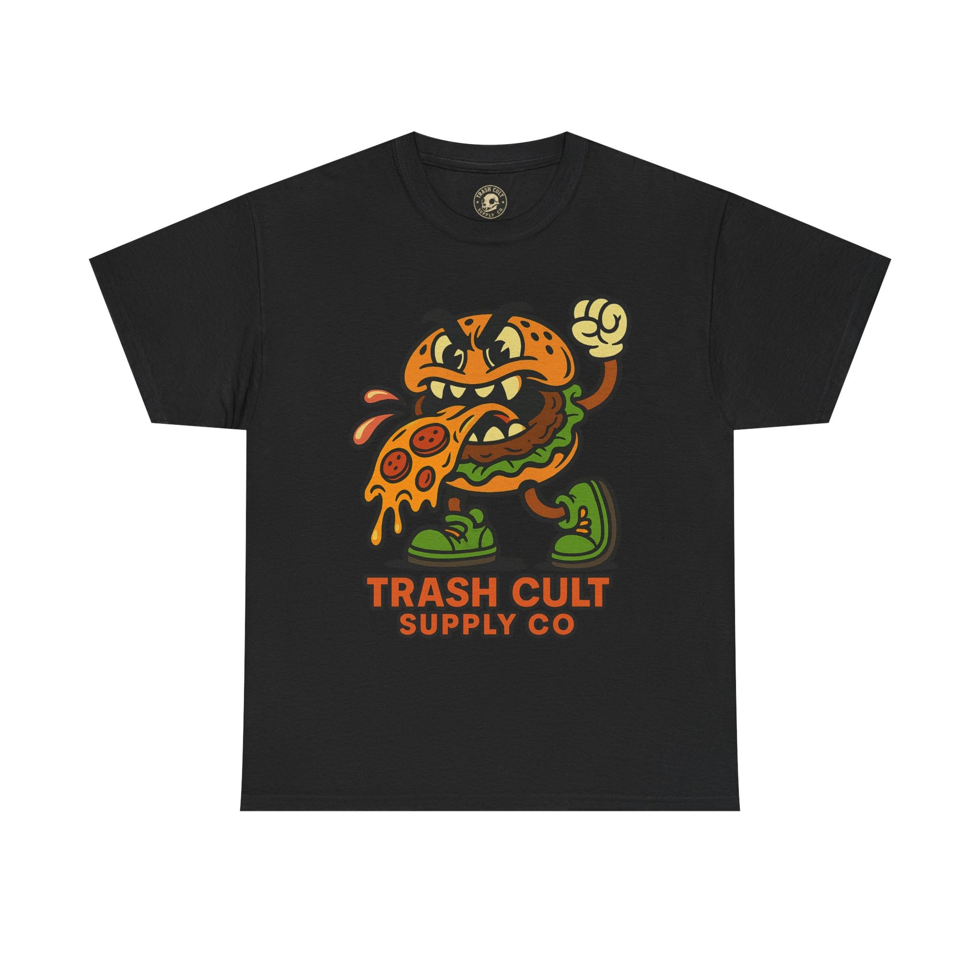 Angry Burger Pizza Spitter Tee – Trash Cult Supply Co | Gildan 5000 Shirt