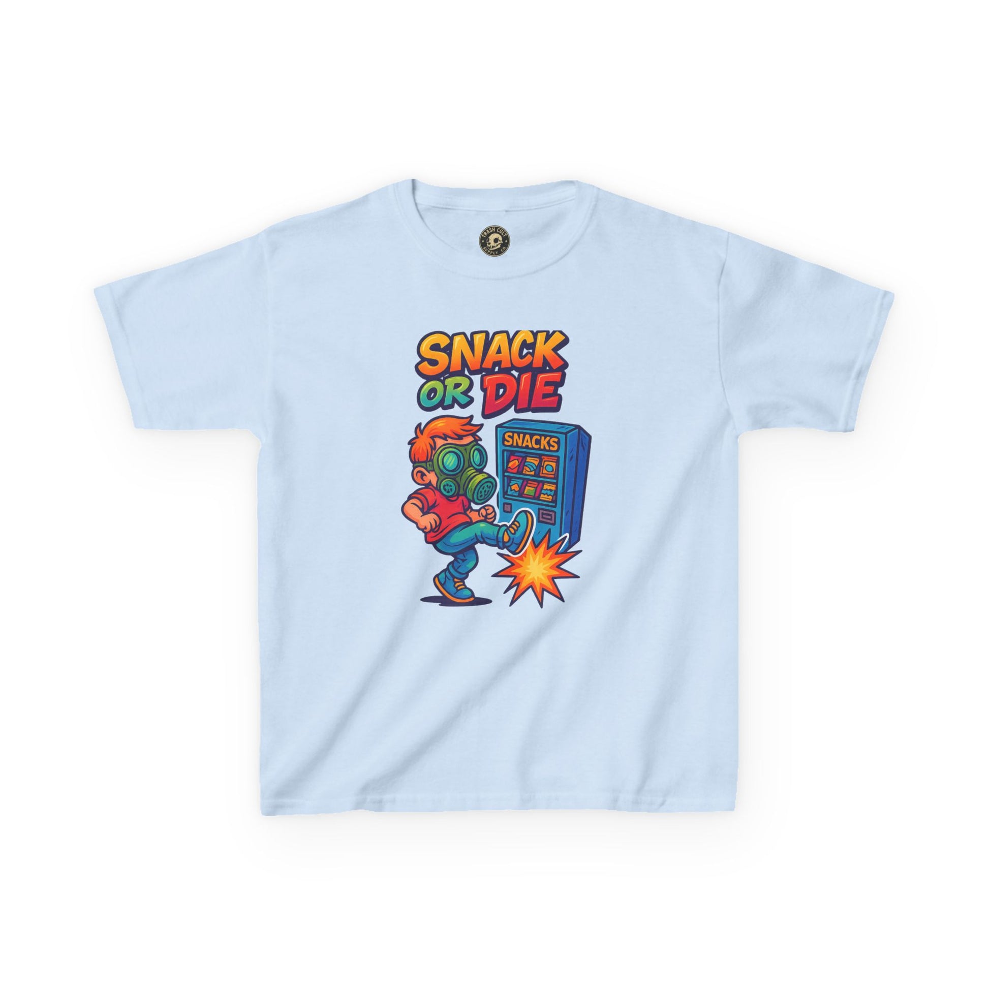Snack or Die Kids T-Shirt – Funny Retro Gaming Tee for Kids | Playful Cotton Shirt for Snack Lovers
