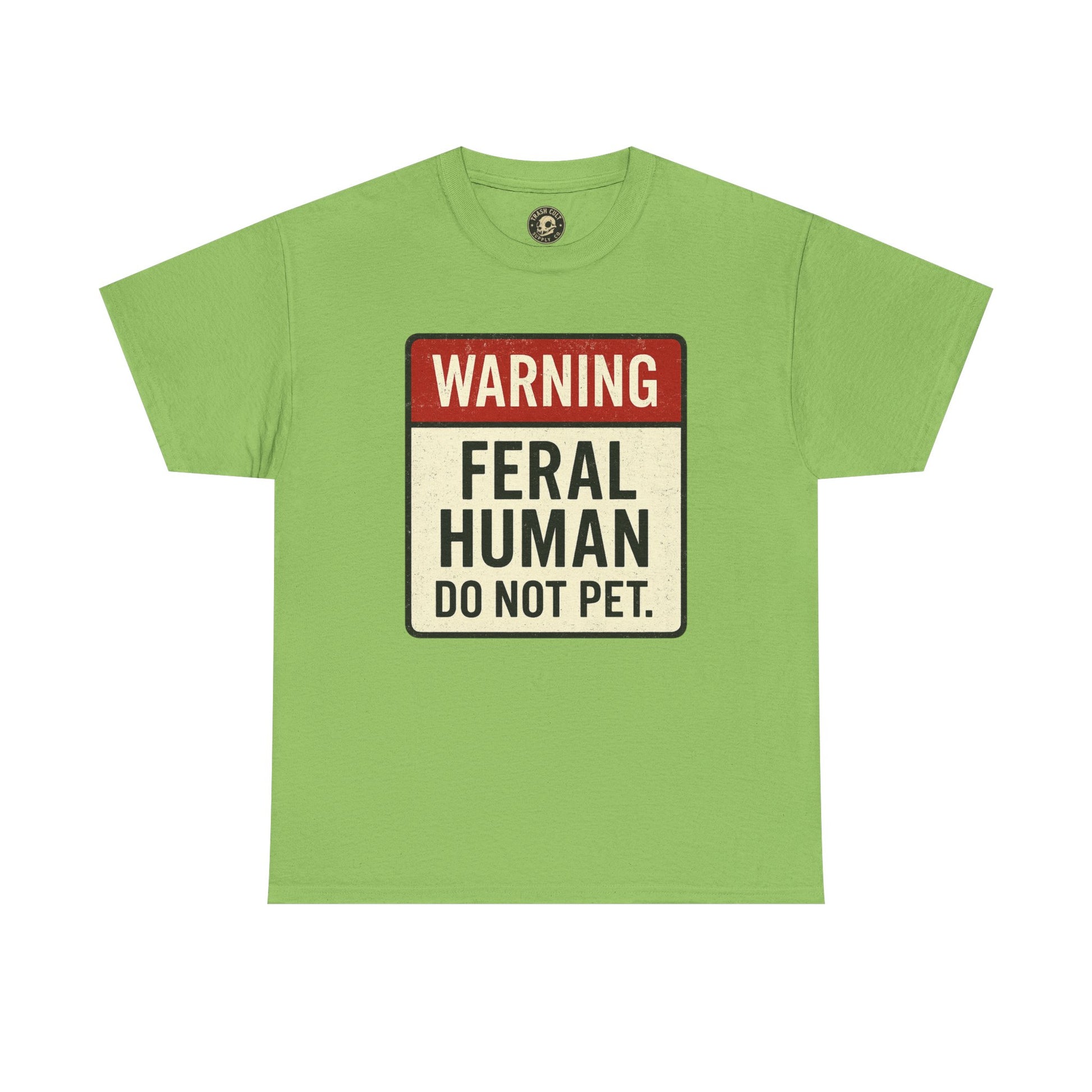 Warning Feral Human Tee: Unisex Humorous Cotton Shirt, Gift for Animal Lovers, Funny Tee, Unique Statement Apparel, Casual Wear, [...]