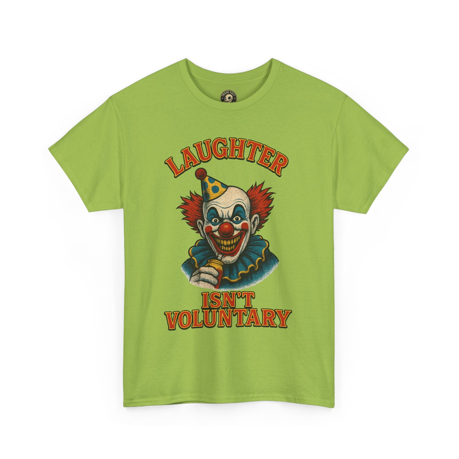 Laughter Isn’t Voluntary Creepy Clown Shirt – Circus Horror Tee – Gildan 5000