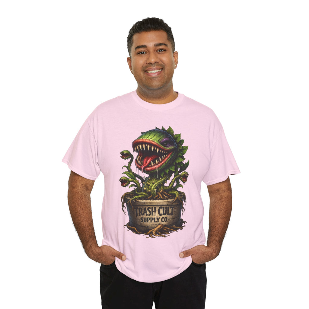Carnivorous Plant Graphic Tee — "Trash Cult Supply Co." Potted Monster Shirt