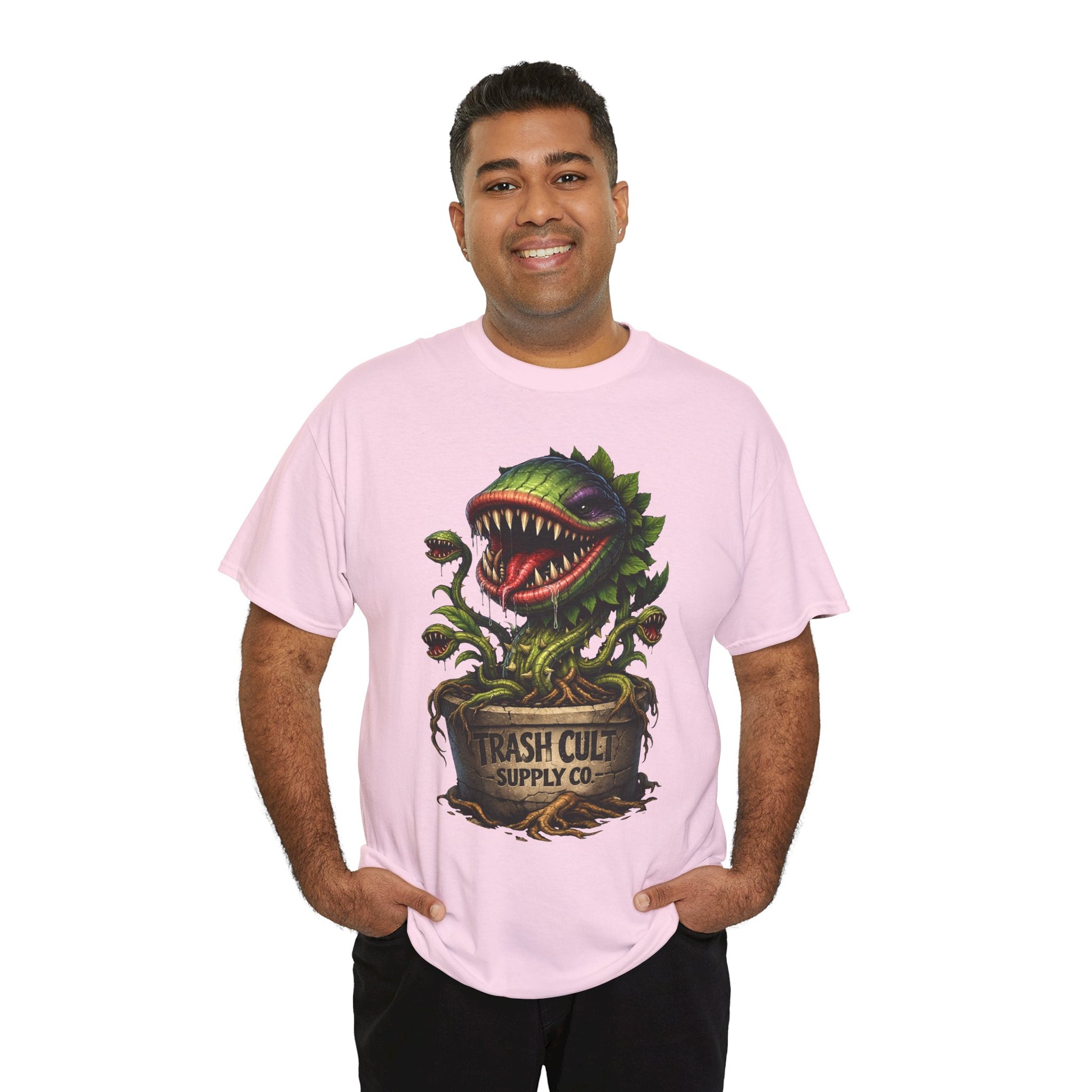 Carnivorous Plant Graphic Tee — "Trash Cult Supply Co." Potted Monster Shirt