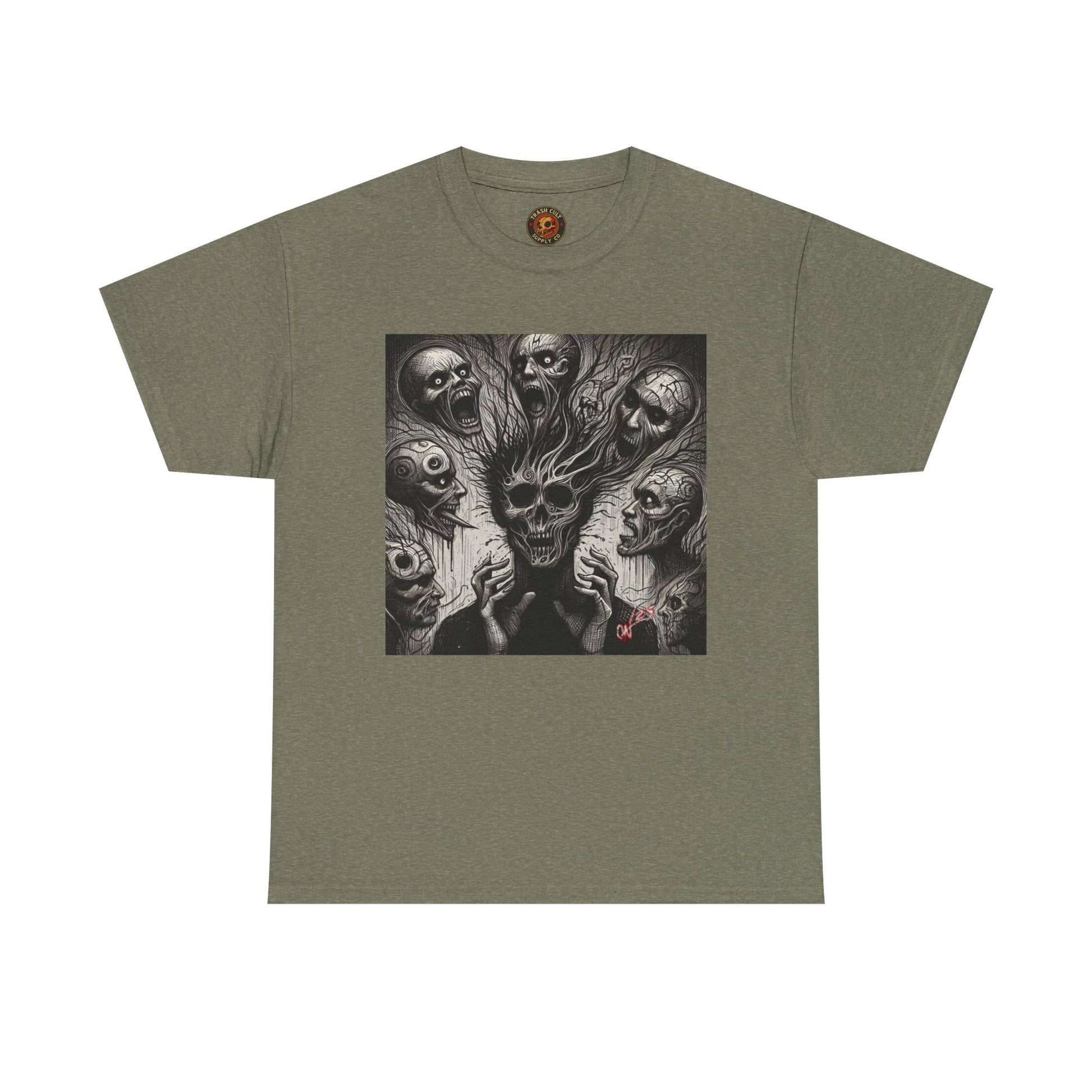 Xian Allen x Trash Cult Shirt – “Voices in the Void” | Horror Skull Scream T-Shirt