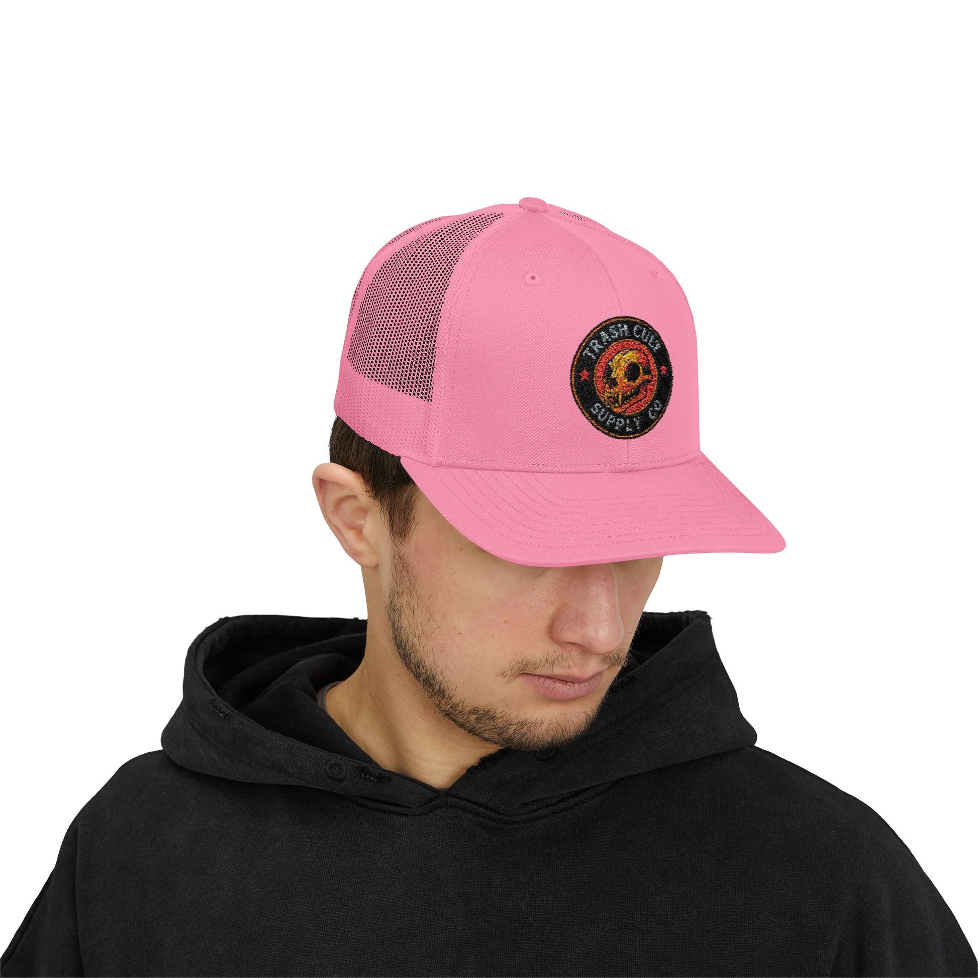 Trash Cult Supply Co. Trucker Hat – Embroidered Logo Snapback Cap