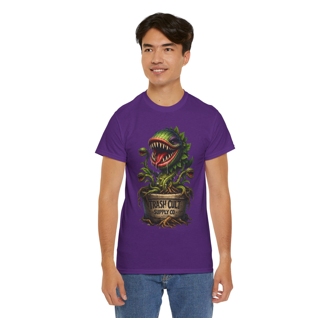 Carnivorous Plant Graphic Tee — "Trash Cult Supply Co." Potted Monster Shirt