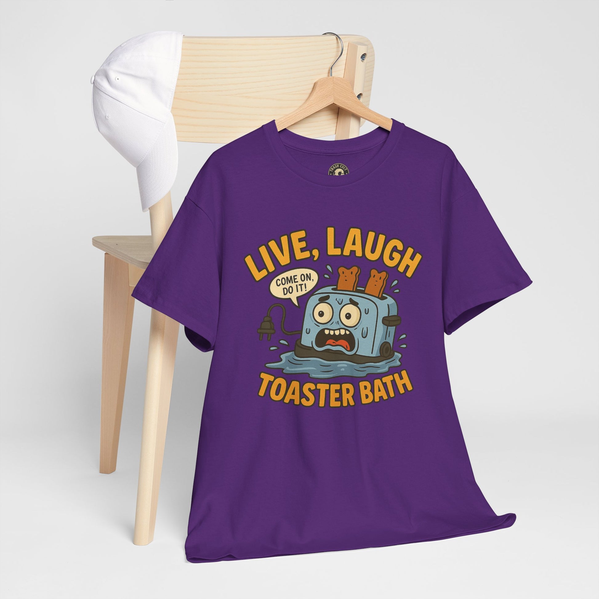Funny Toaster Bath Tee, Humorous Unisex Shirt, Gift for Friends, Lightweight Cotton Tee, Birthday Party Outfit