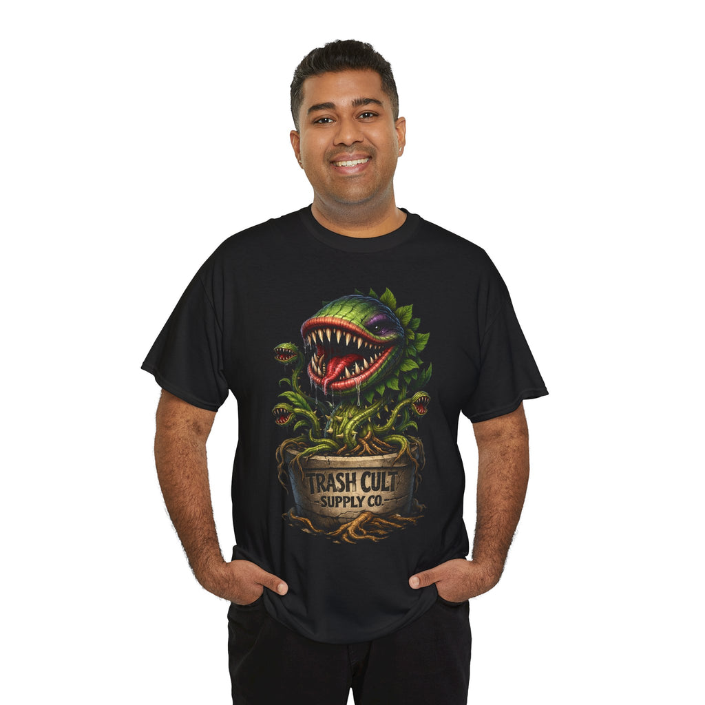Carnivorous Plant Graphic Tee — "Trash Cult Supply Co." Potted Monster Shirt