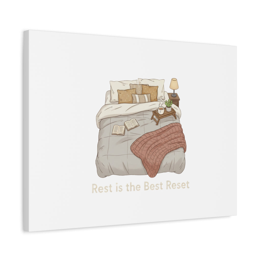Rest is the Best Reset Canvas | sleepy humor, restful vibes