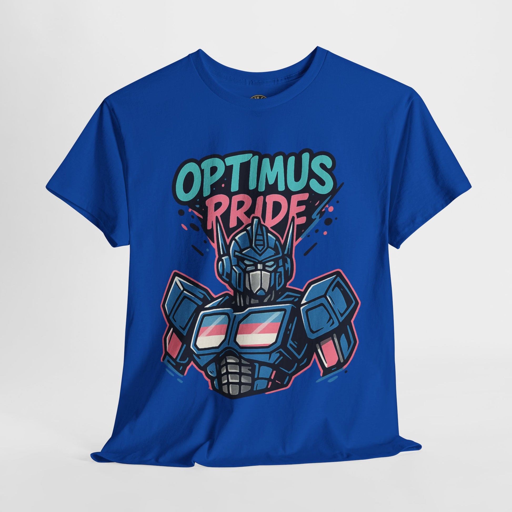 Optimus Pride T-Shirt – Trans Pride Robot Graphic Tee | Gildan 5000 Unisex Shirt