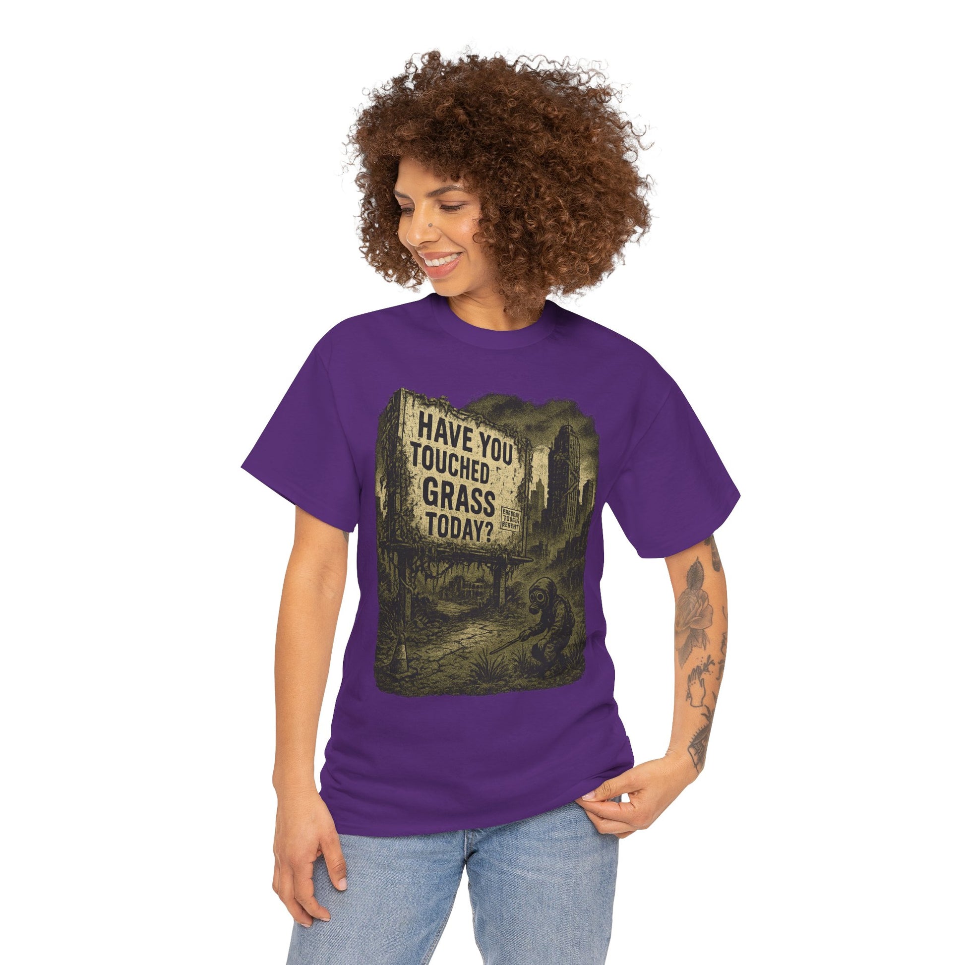 Post-Apocalyptic "Have You Touched Grass Today?" Shirt – Trash Cult Supply Co.