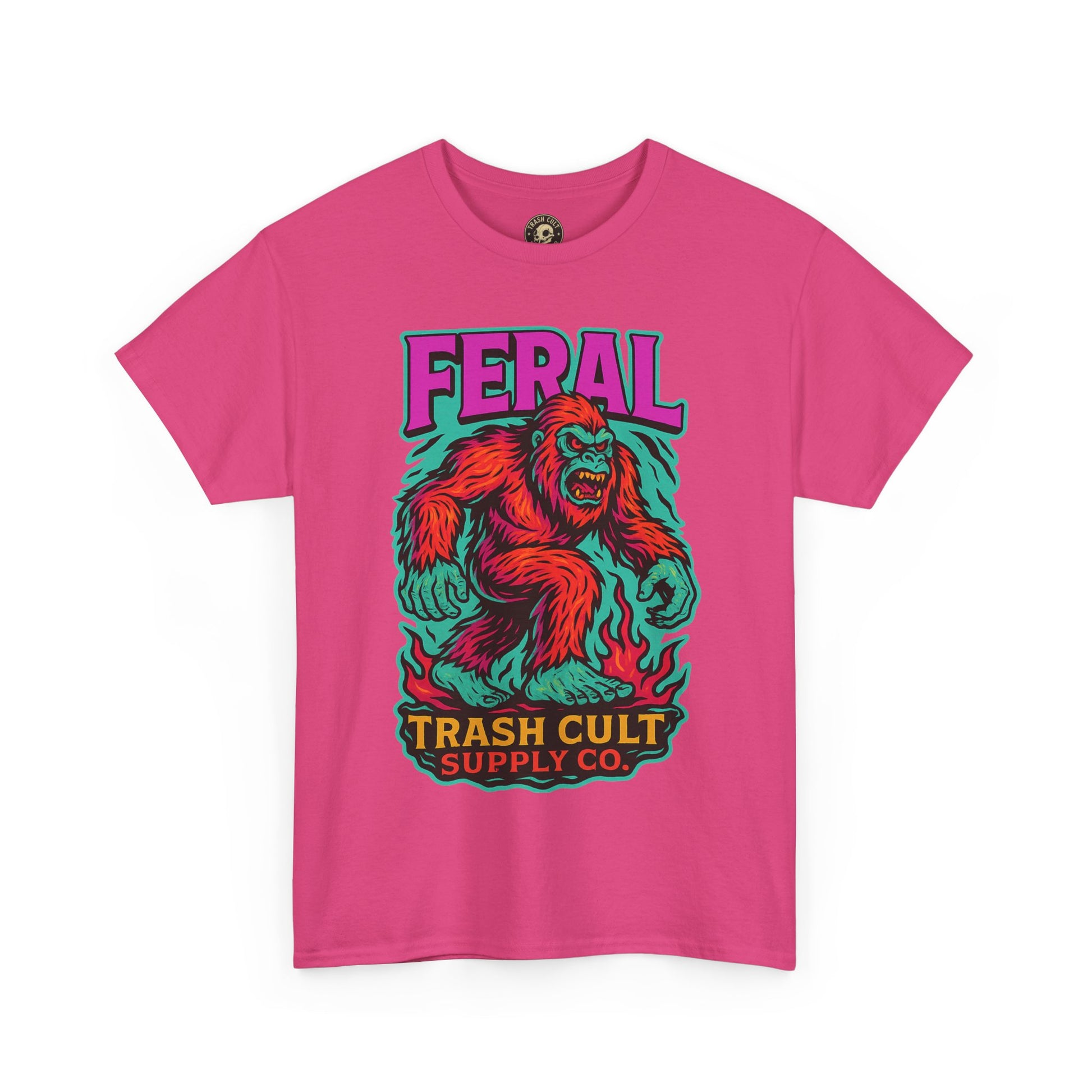 FERAL Bigfoot Shirt – Trashcore Bold Colors | Trash Cult Supply Co | Gildan 5000 Tee