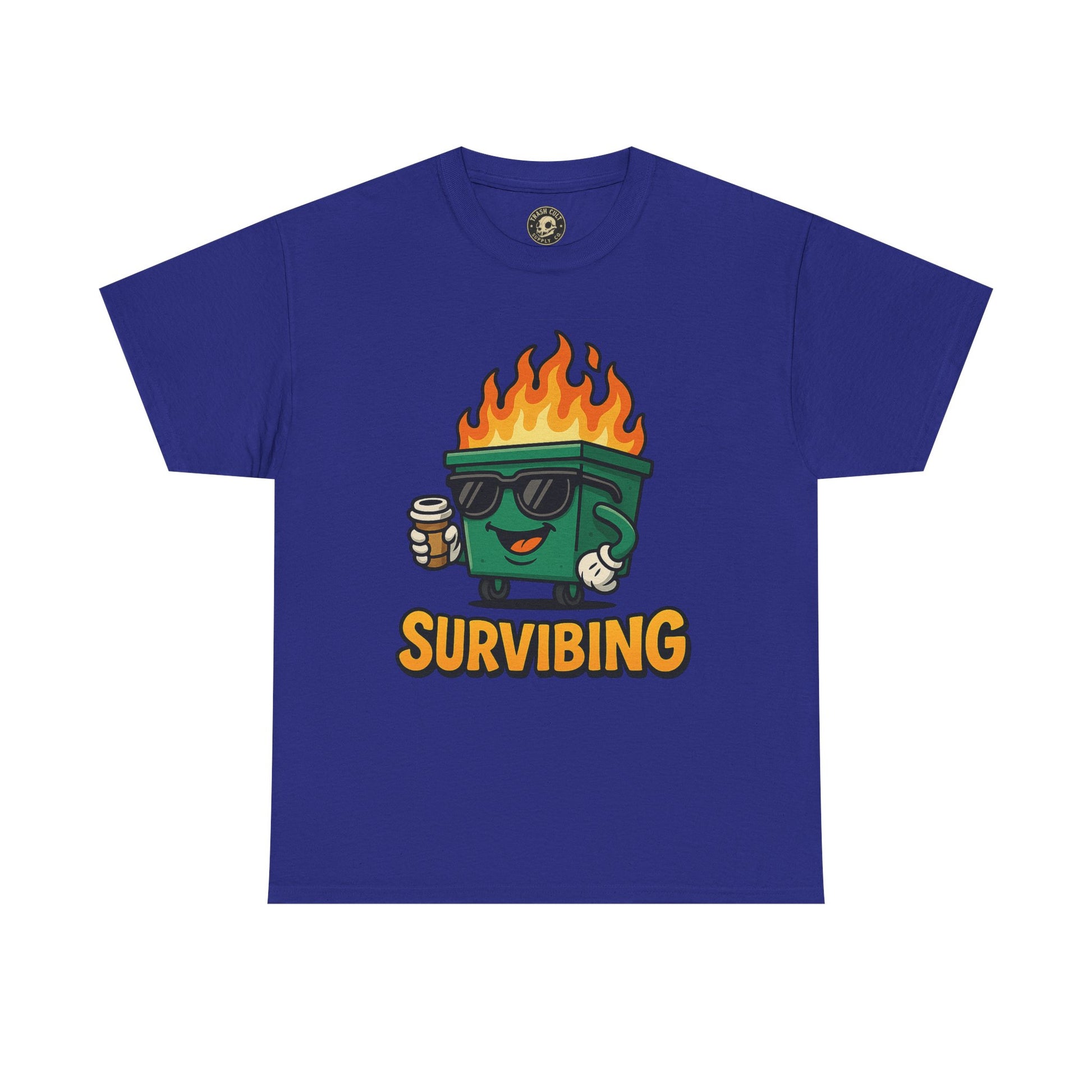 Surviving Coffee Vibes Unisex Heavy Cotton Tee, Perfect for Coffee Lovers, Funny Gift for Friends, Casual Wear, Everyday Mood T-Shirt